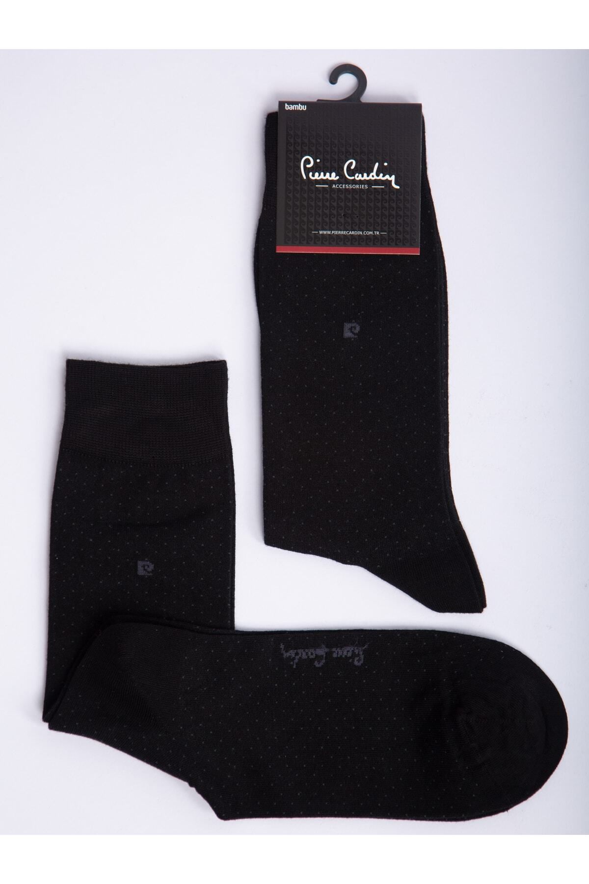 Pierre Cardin Bambu Tekli Siyah Erkek Uzun Soket Çorap Pc-491-1