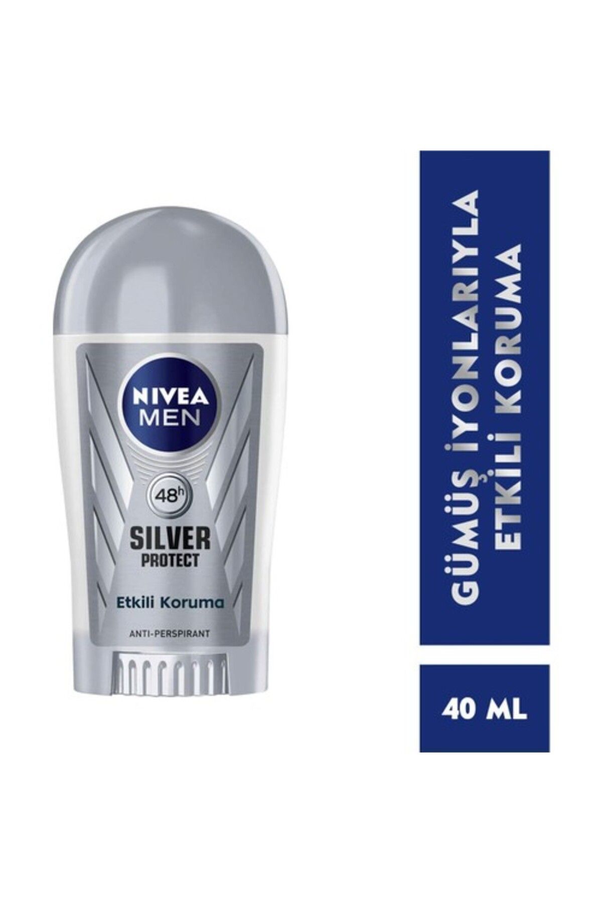 NIVEA Men Erkek Stick Deodorant Silver Protect 48 Saat Anti-perspirant Koruma 40ml