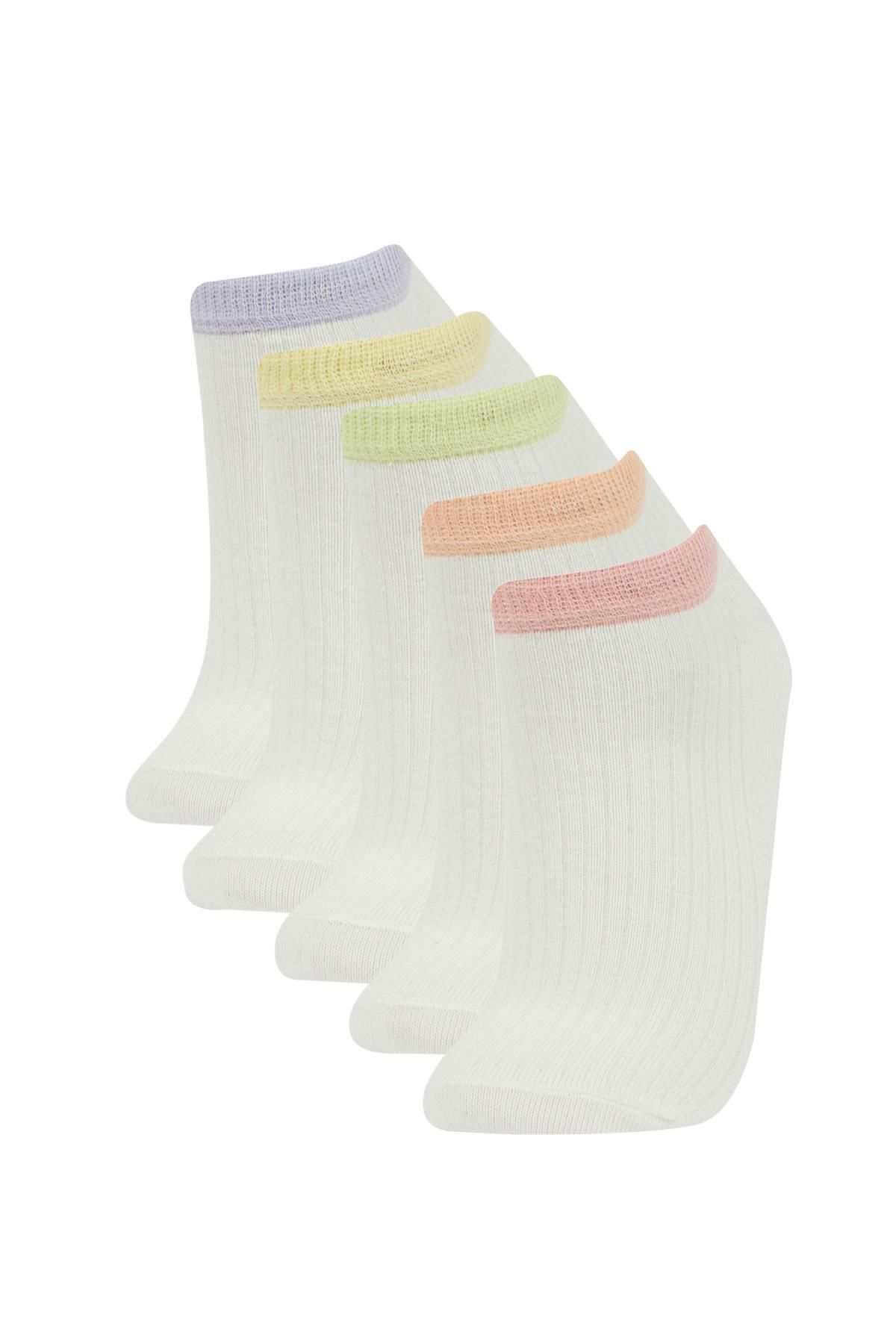 Defacto Kadın 5li Pamuklu Patik Çorap B6021AXNS