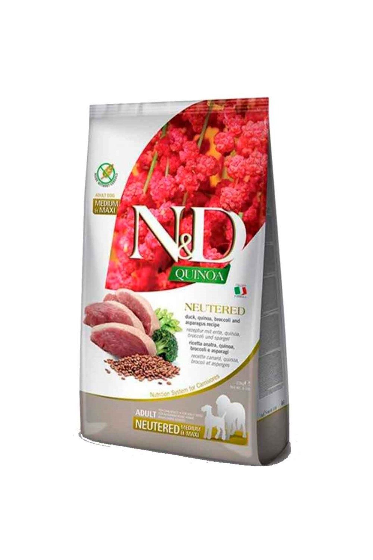 N & D Quinoa Kısırlaştırılmış Köpek Maması Ördek Etli Kinoalı Brokolili 2,5 Kg
