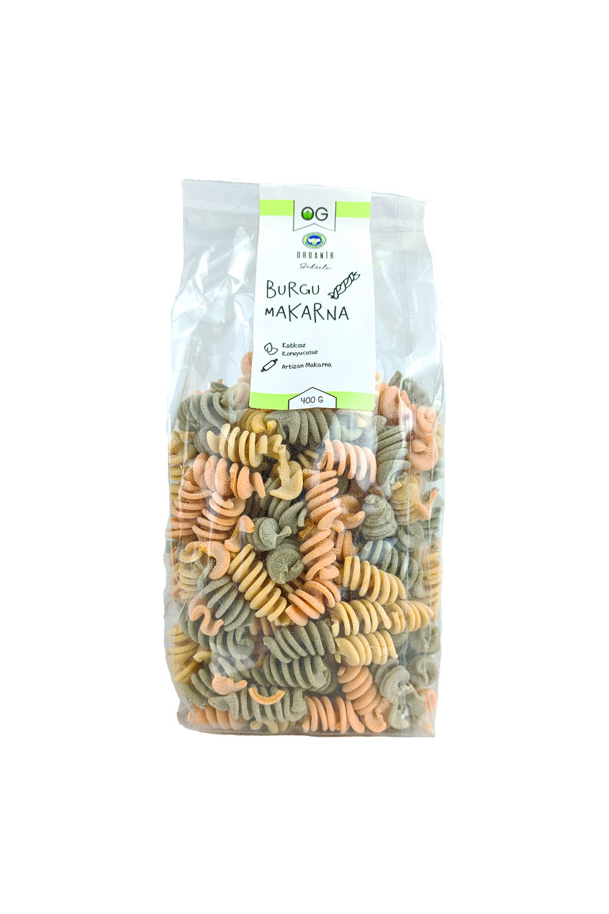 OG natural Organik Sebzeli Artizan Burgu Makarna 400 gr