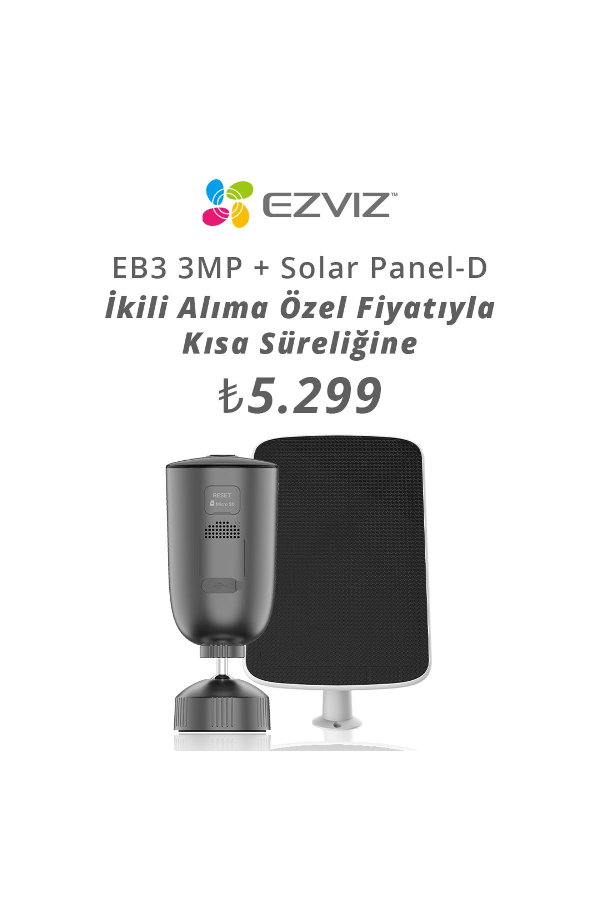 EZVIZ EB3 3MP + Solar Panel D Kit