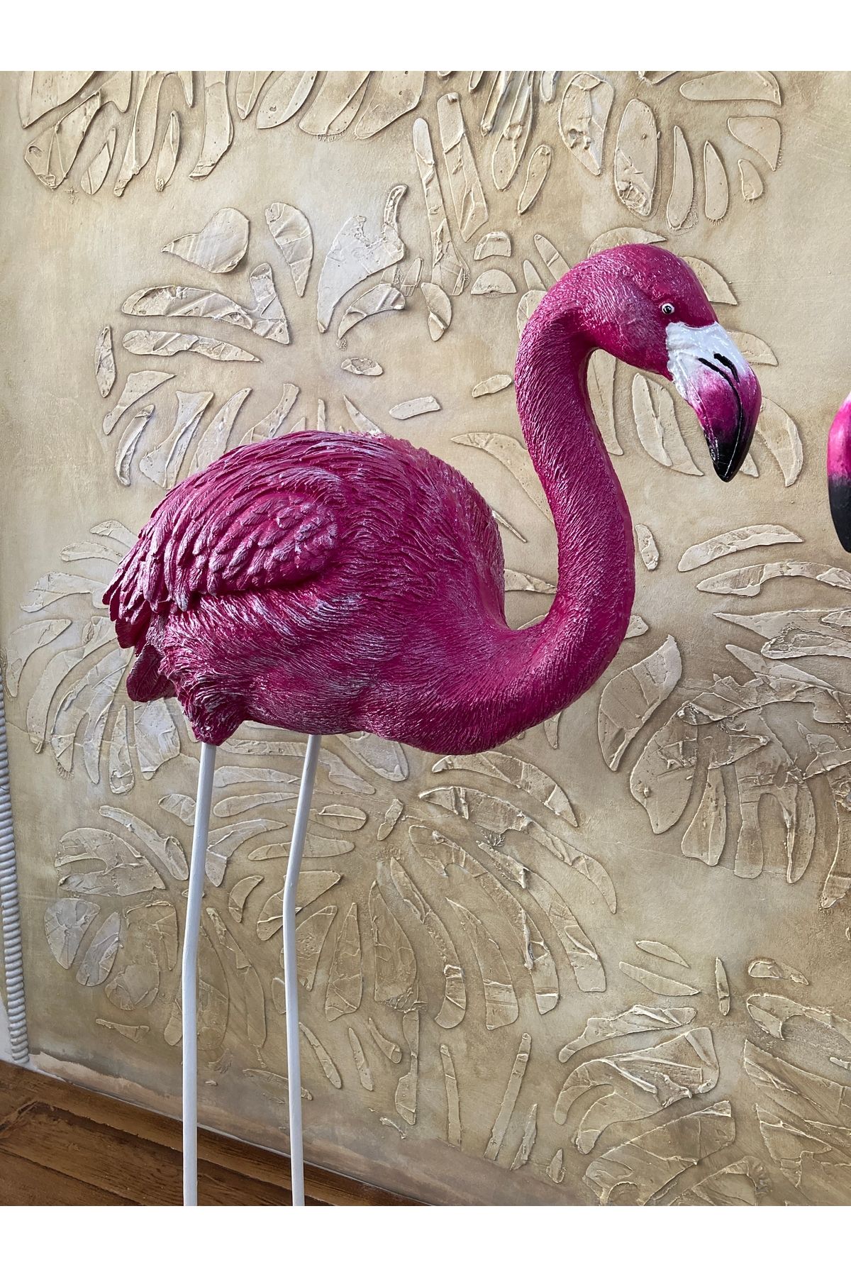wowocraft Flamingo Eğik Başlı Bahçe Objesi