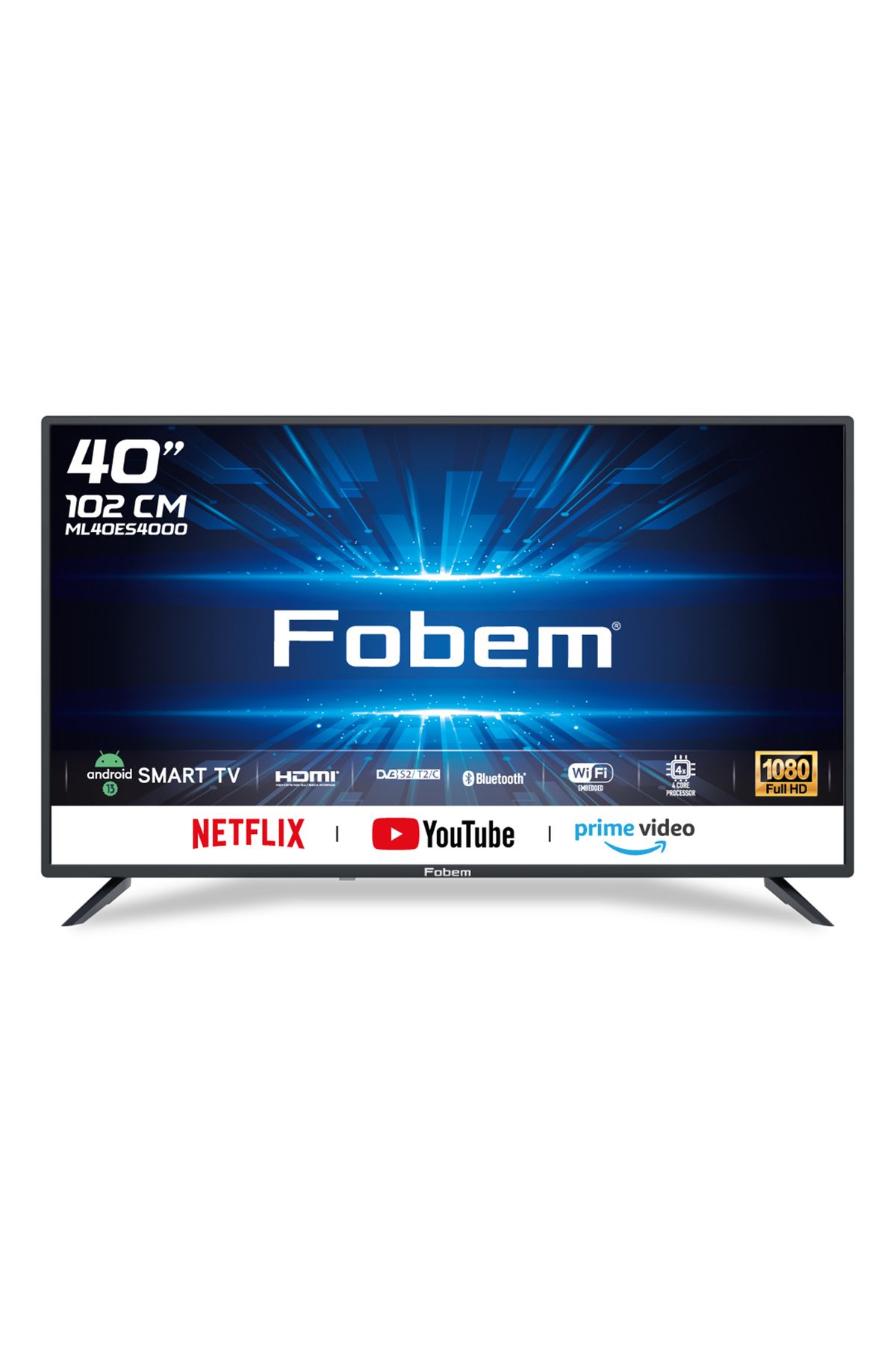 FOBEM ML40ES4000 40" 102 cm Ekran FULL HD Android Smart LED TV - Dahili Uydu Alıcılı
