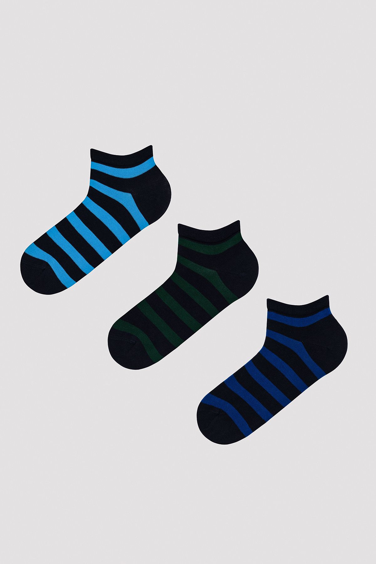 Penti Erkek Blue Stripe 2li Patik Çorap