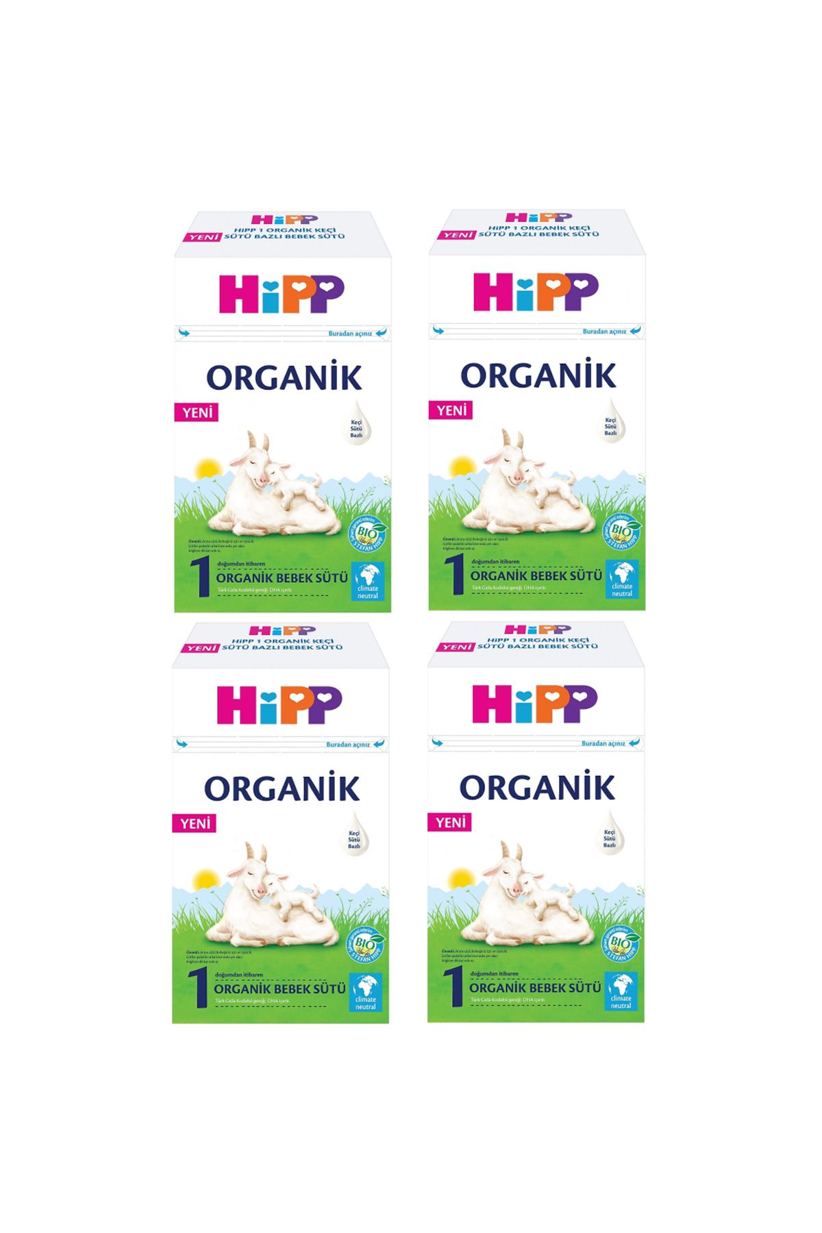 Hipp 1 Organik Keçi Sütü Bazlı Bebek Sütü 400 gr 4 Adet