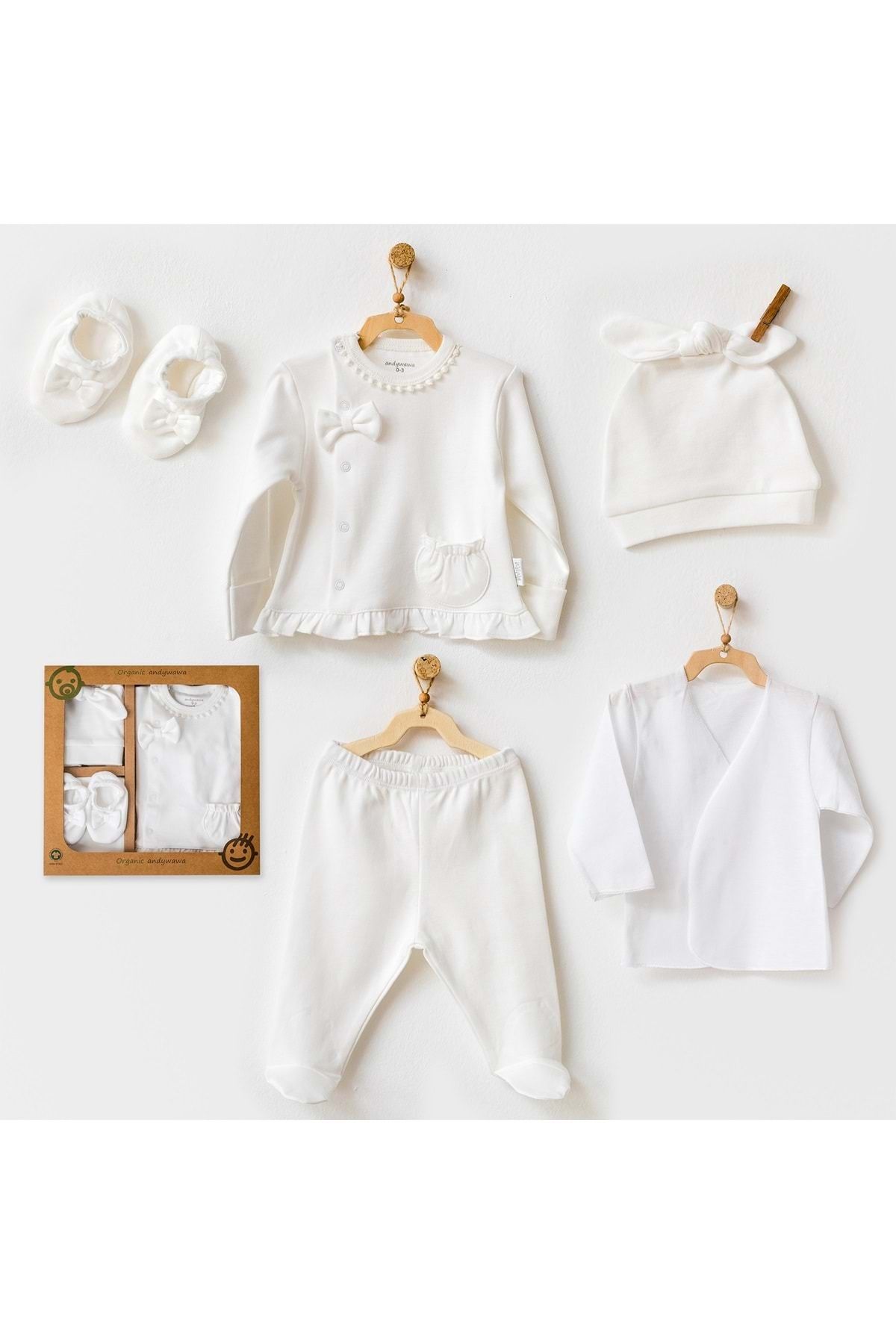 Andy Wawa BEBEK HASTANE ÇIKIŞI 5 PCS NEWBORN SET NATURA WAWA ORGANIC