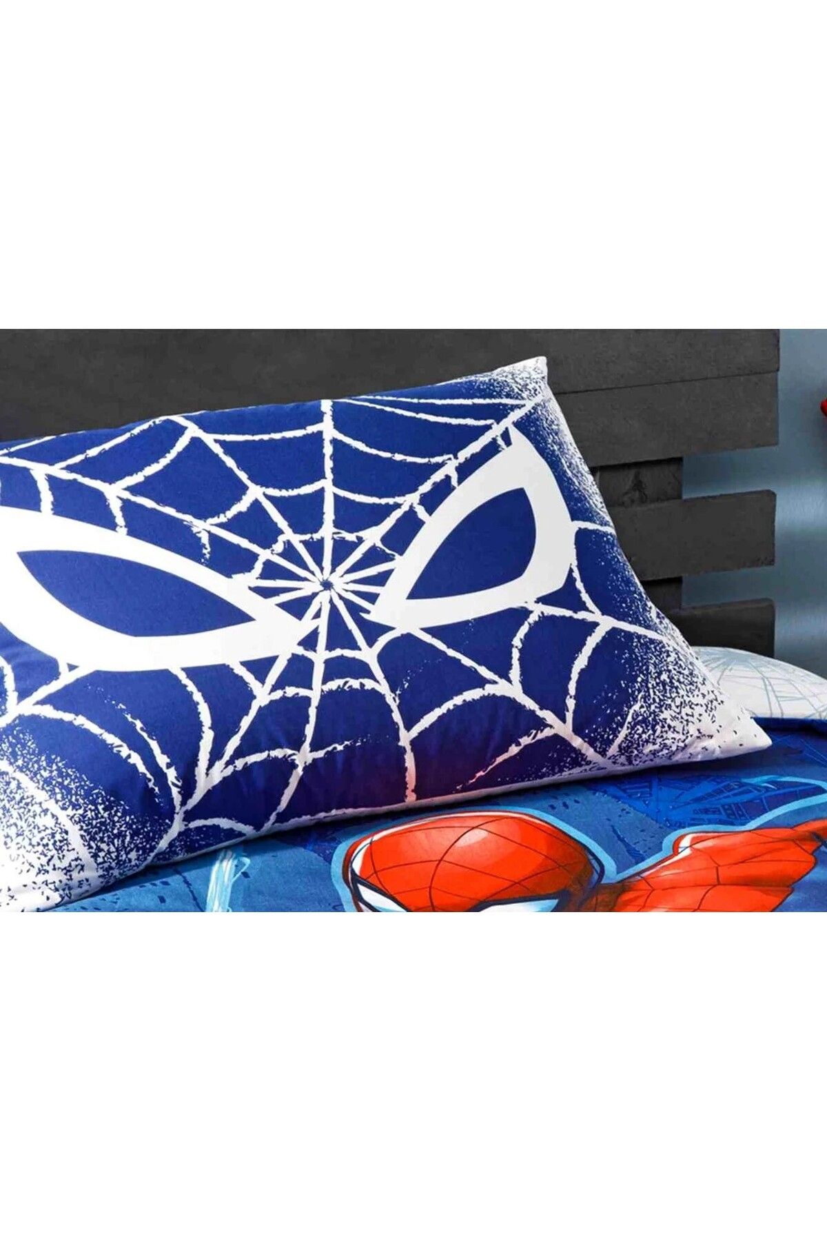 Taç Outlet Disney  Spider Man Blue % 100 Pamuk Lisanslı Yastık Kılıfı 2 Adet