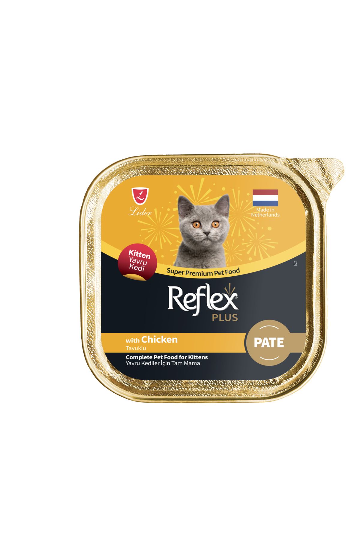 Reflex Plus Alu Tray 85 gr Tavuklu Kıyılmış Pate Yavru Kedi Yaş Mama