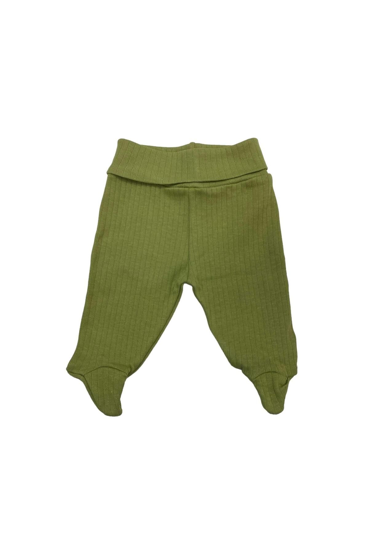 Tiffany Pantolon Patikli Raporlu Basic Theme Yeşil