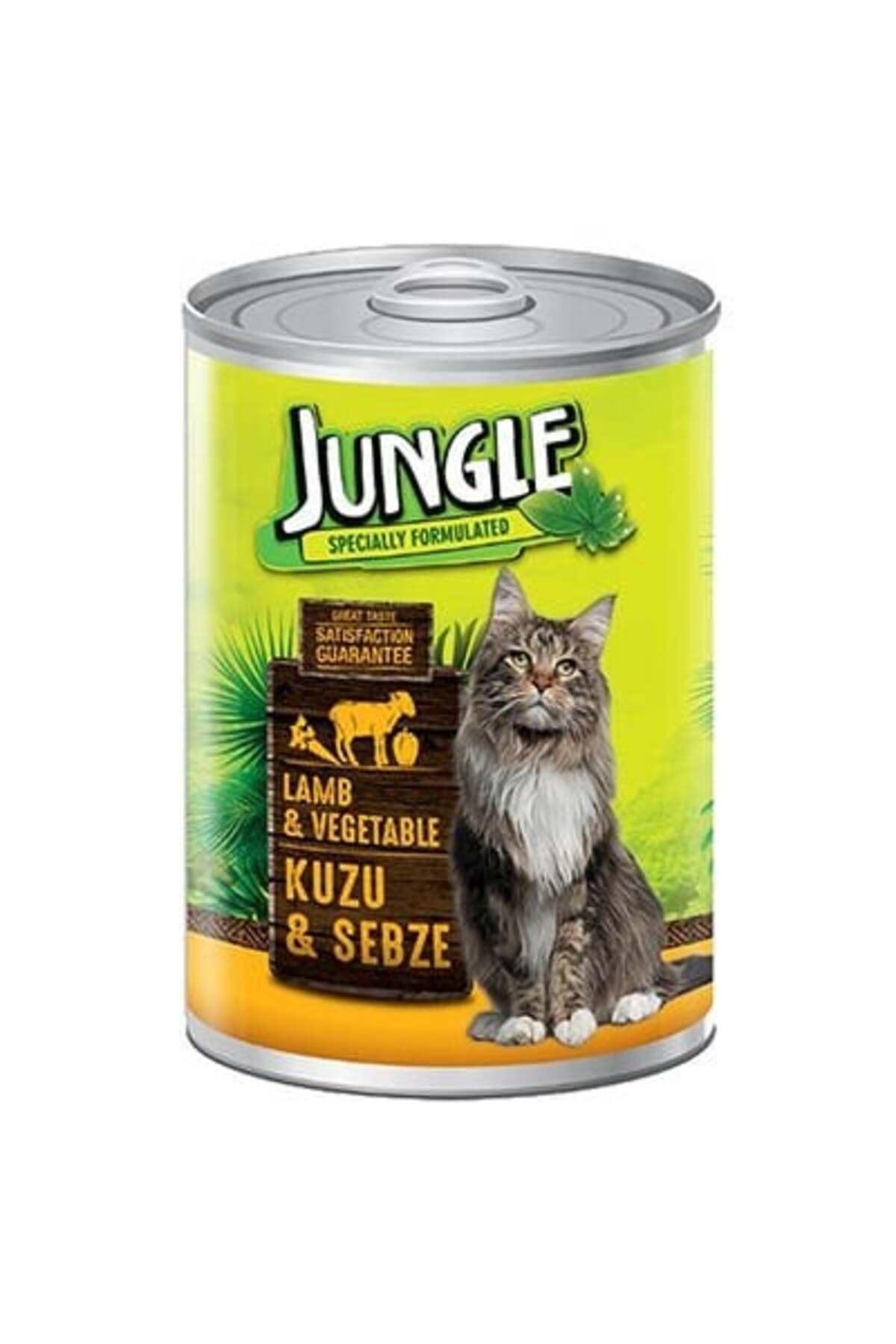 Jungle Kuzu Etli ve Sebzeli Yetişkin Kedi Konservesi 415gr
