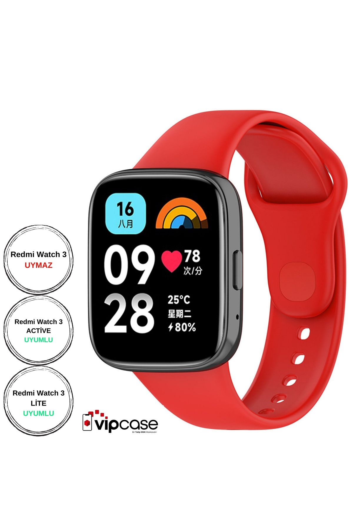 Vip Case Xiaomi Redmi Watch 3 Active Akıllı Saat Bileklik Silikon Kordon - Watch 3 Lite Ile Uyumlu