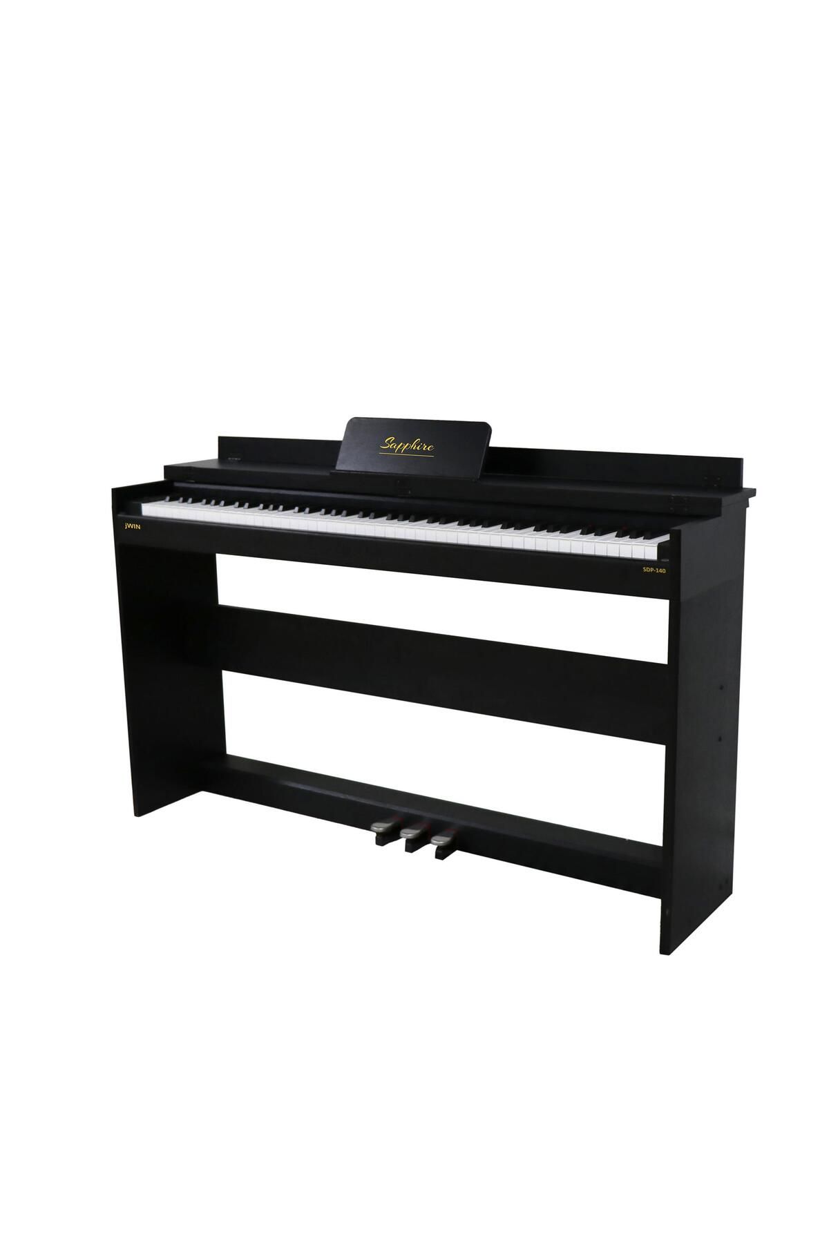 JWIN Sapphire Sdp-140bk 88 Tuşlu Çekiç Aksiyonlu Kapaklı Pro Dijital Piyano- Siyah