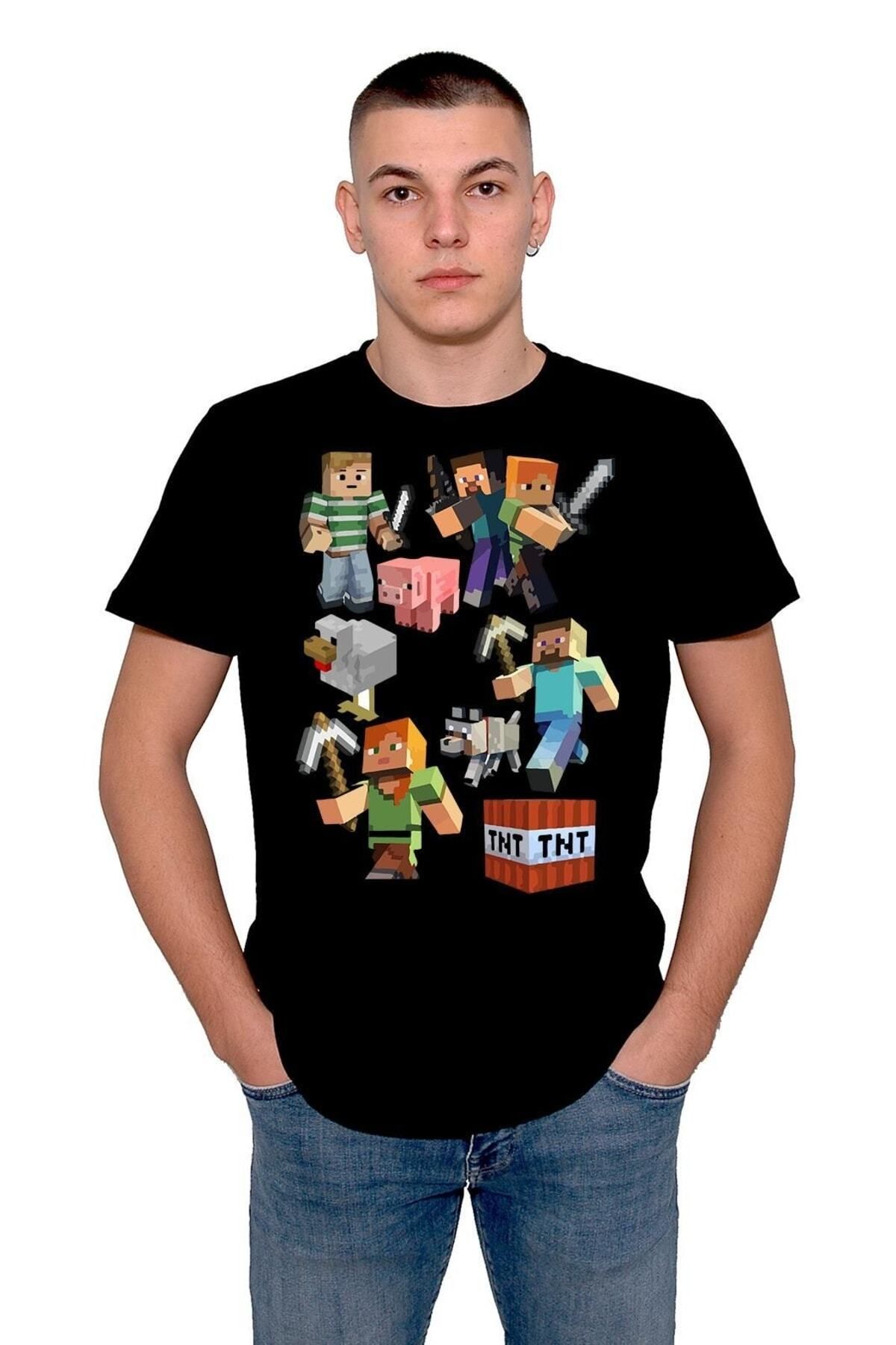 NİCE Minecraft Logo Lego Oyun Game Tişört Unisex T-shirt