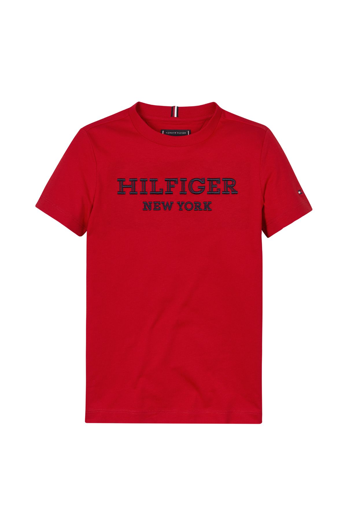 Tommy Hilfiger Baskılı Kırmızı Erkek T-Shirt NEW MONOTYPE TEE S/S