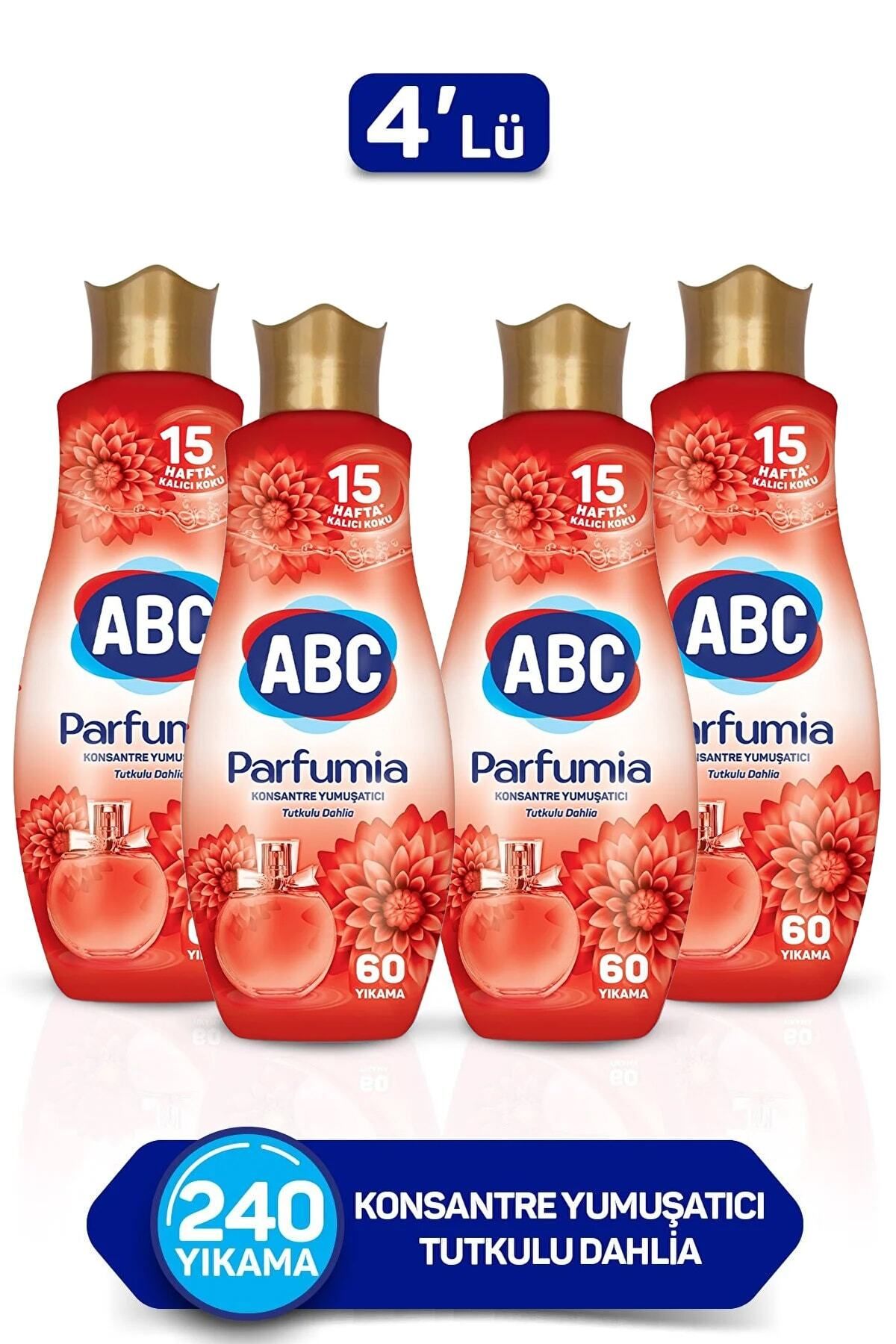 ABC Parfumia Konsantre Çamaşır Yumuşatıcısı Tutkulu Dahlia 4 X 1440 ml