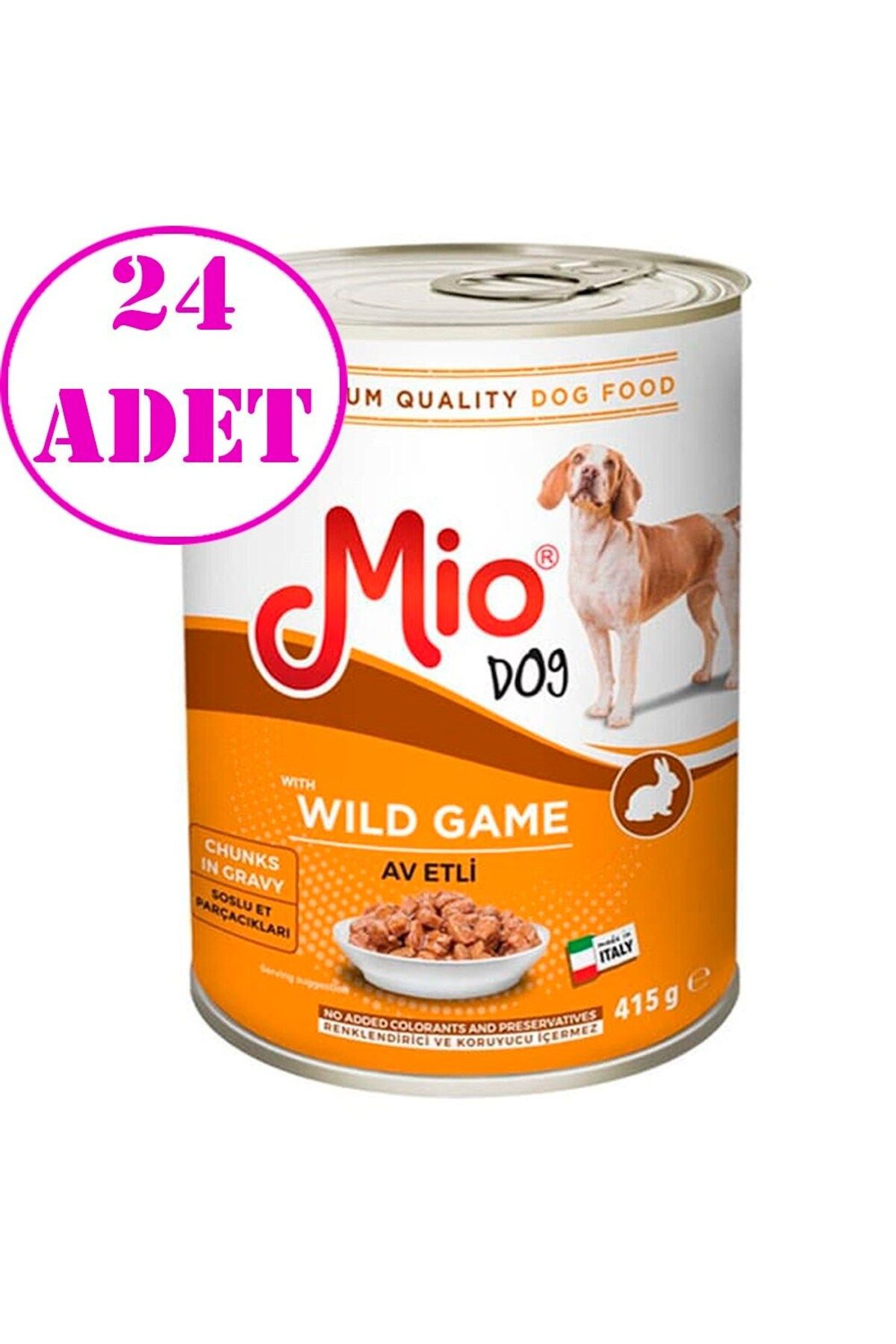 Mio Köpek Maması Av Etli Köpek Konservesi 415 Gr. 24 Adet