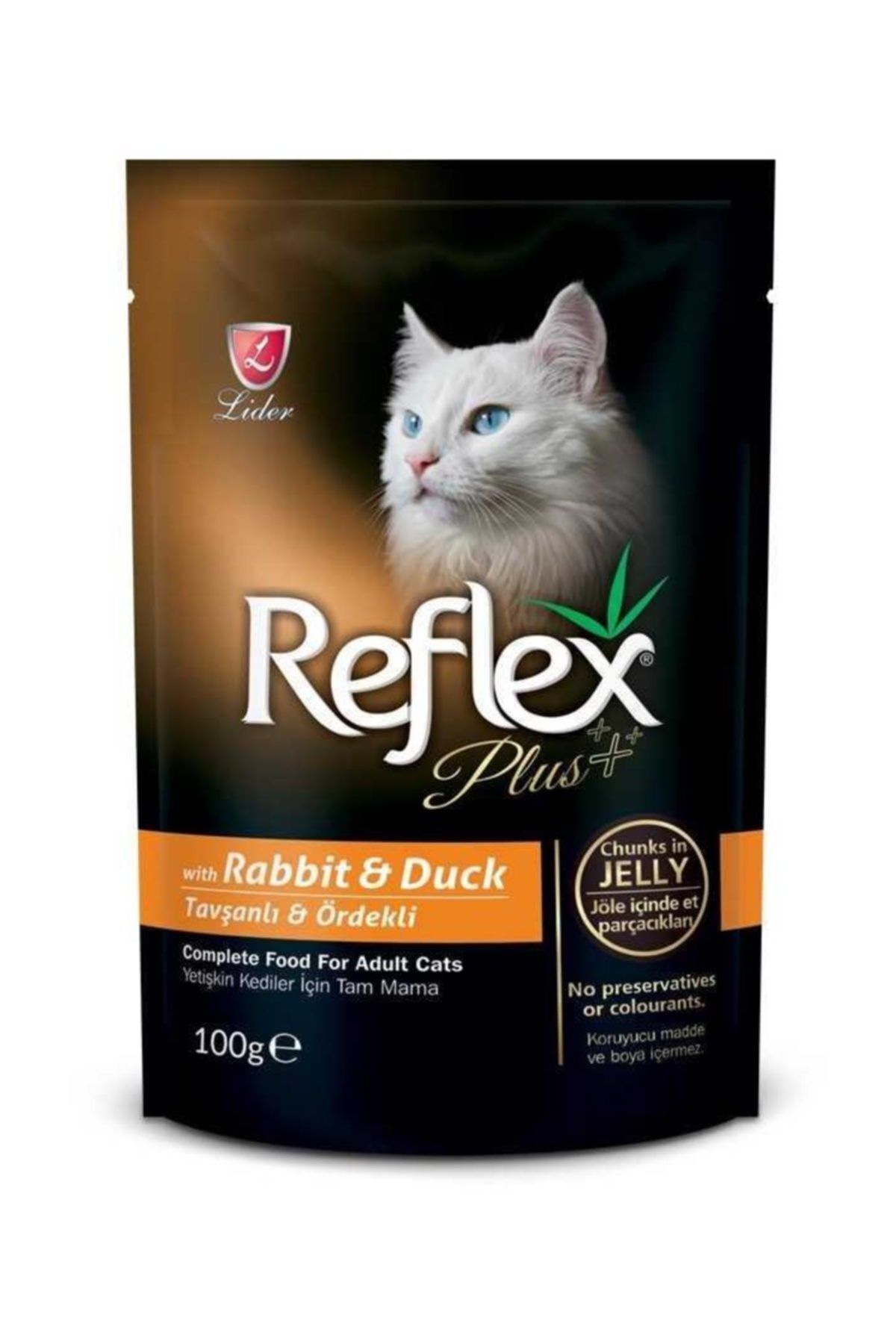 Reflex Plus Tavşan Ve Ördekli Pouch Kedi Konserve Jöle İçinde Et Parçacıklı 100 Gr