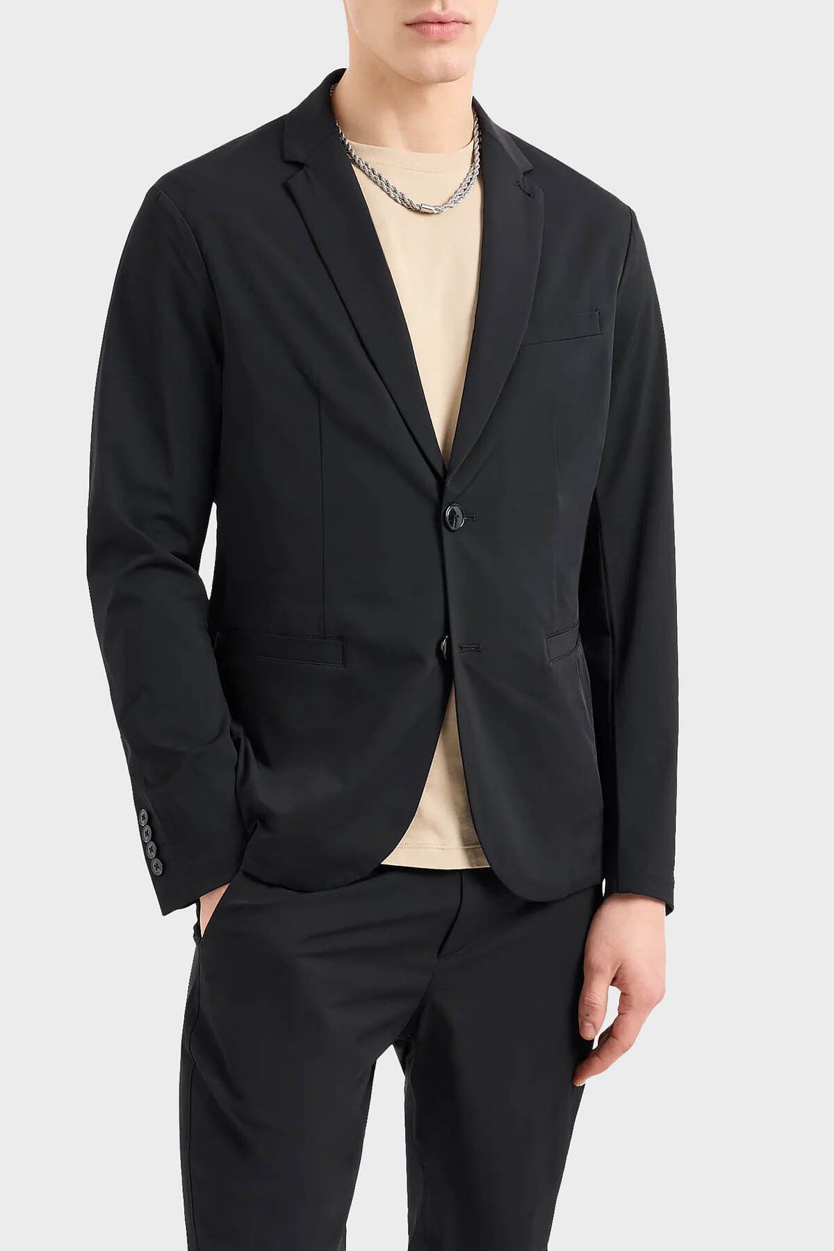Armani Exchange Regular Fit Düğmeli Blazer Ceket Erkek CEKET 8NZG49 ZNYZZ 1200