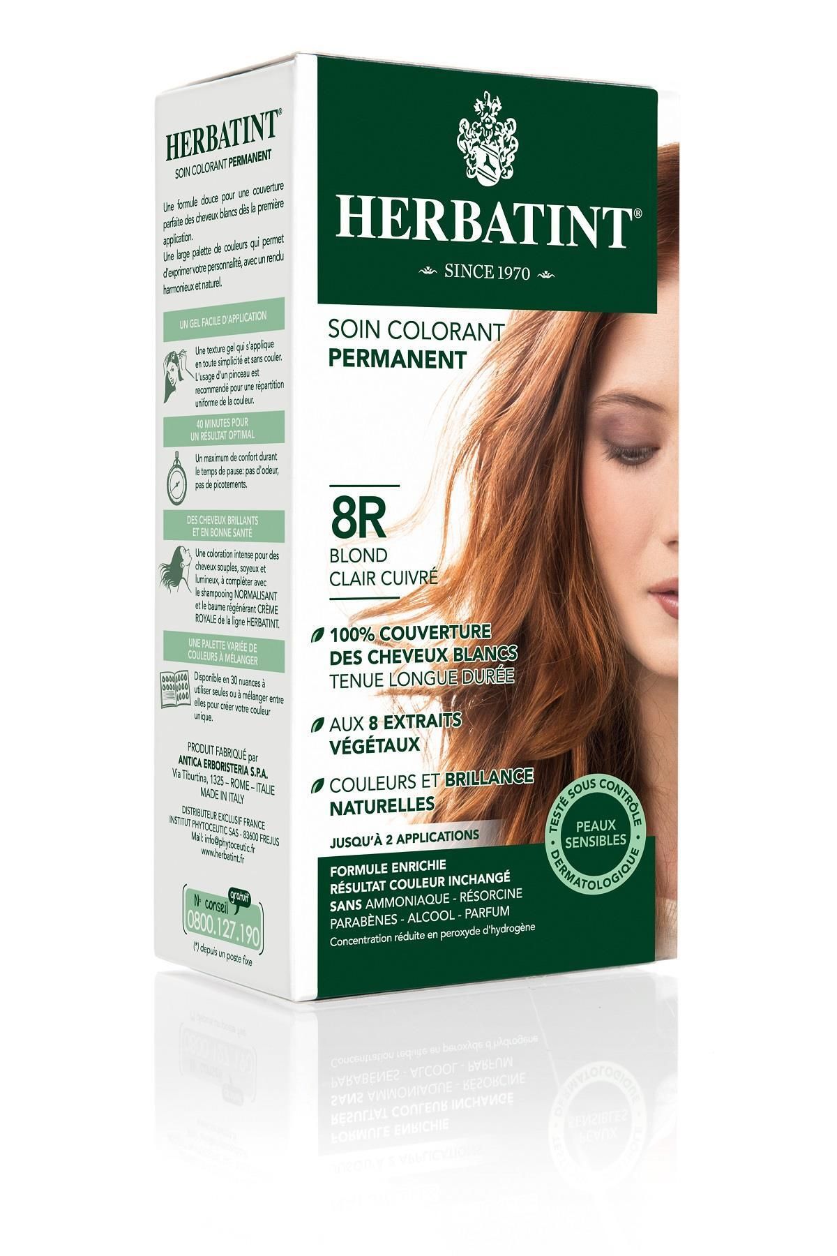 Herbatint Kalıcı Bitkisel Saç Bakım Boyası 8R Light Copper Blonde 150 ml Bakır Açık Sarı 150 ml 8016744500227