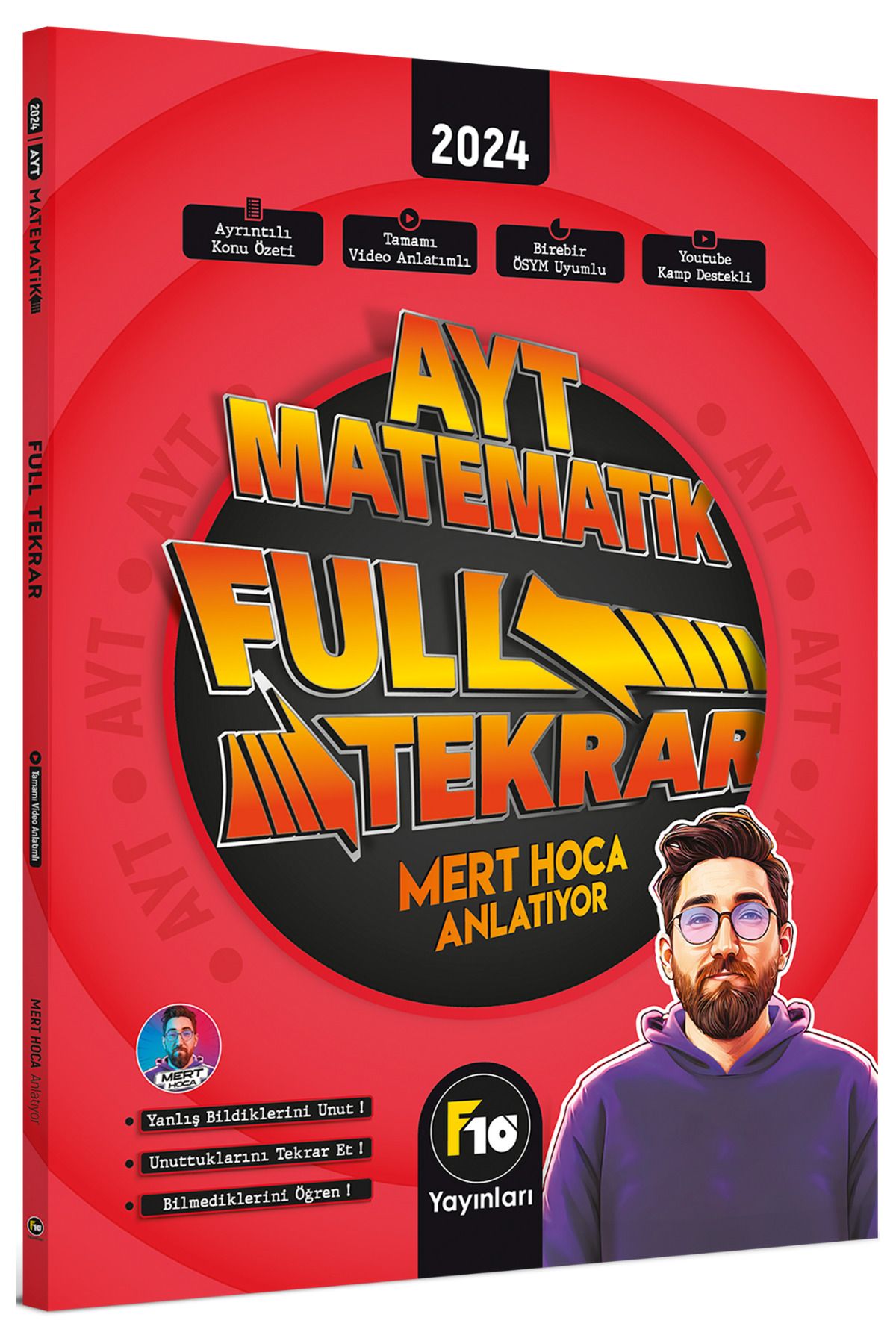 F10 Yayınları Mert Hoca Ayt Matematik Full Tekrar Video Ders Kitabı