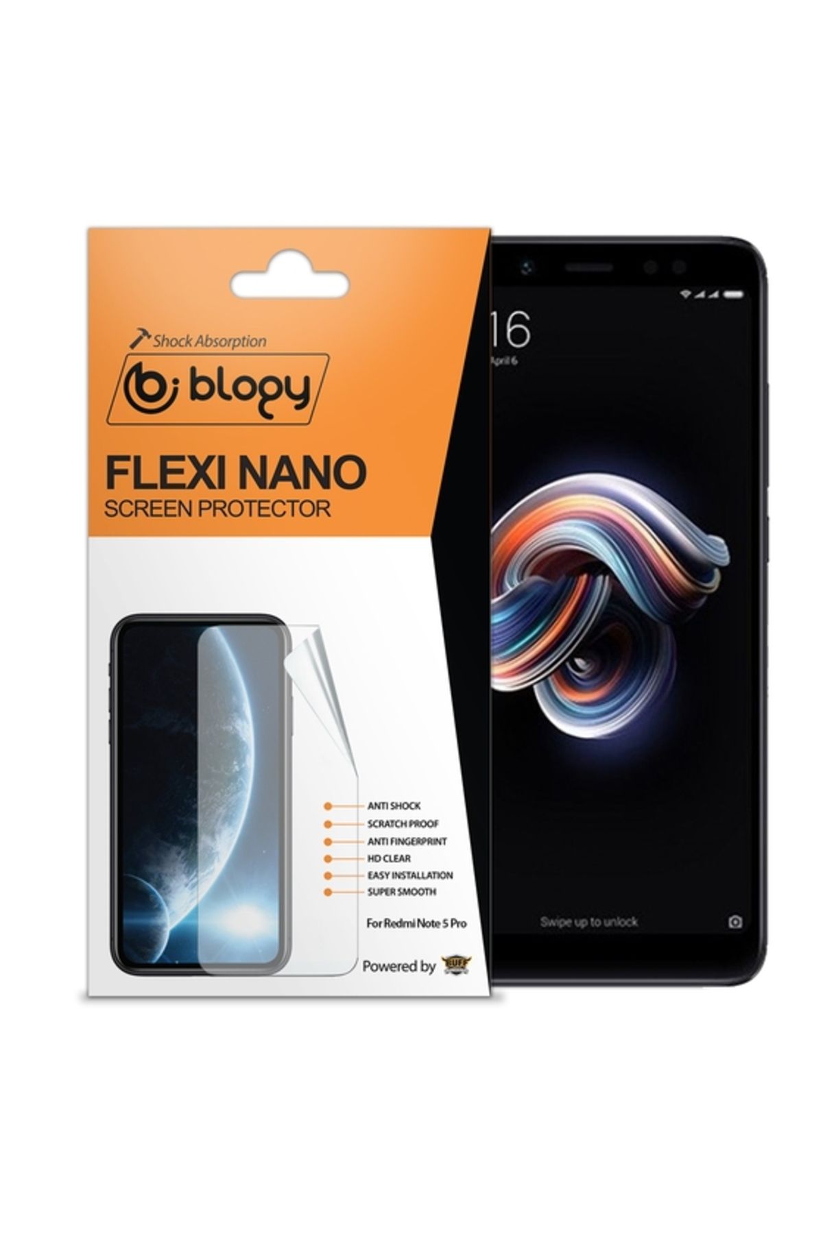 Buff Blogy Redmi Note 5 Pro Ile Uyumlu Flexi Nano Ekran Koruyucu