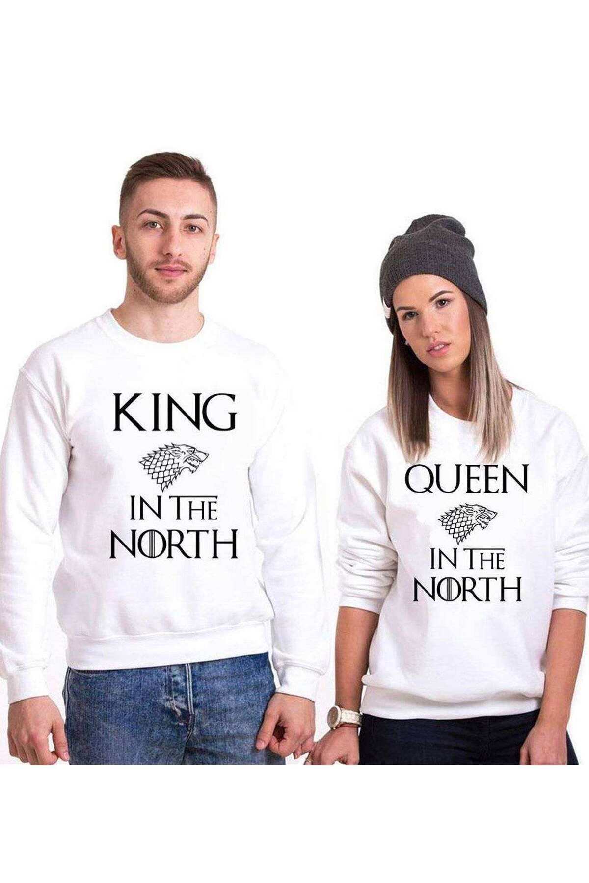 Tshirthane King Queen Stark Sevgili Kombinleri Sweatshirt Çift Kombini
