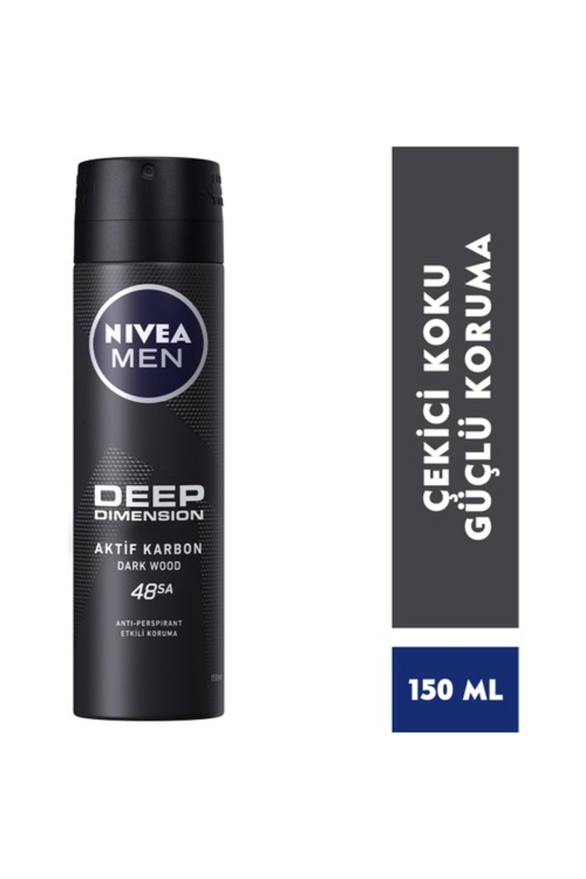 NIVEA Men Erkek Sprey Deodorant Deep Dimension 48 Saat Anti-perspirant Koruma 150ml,erkeksi Koku