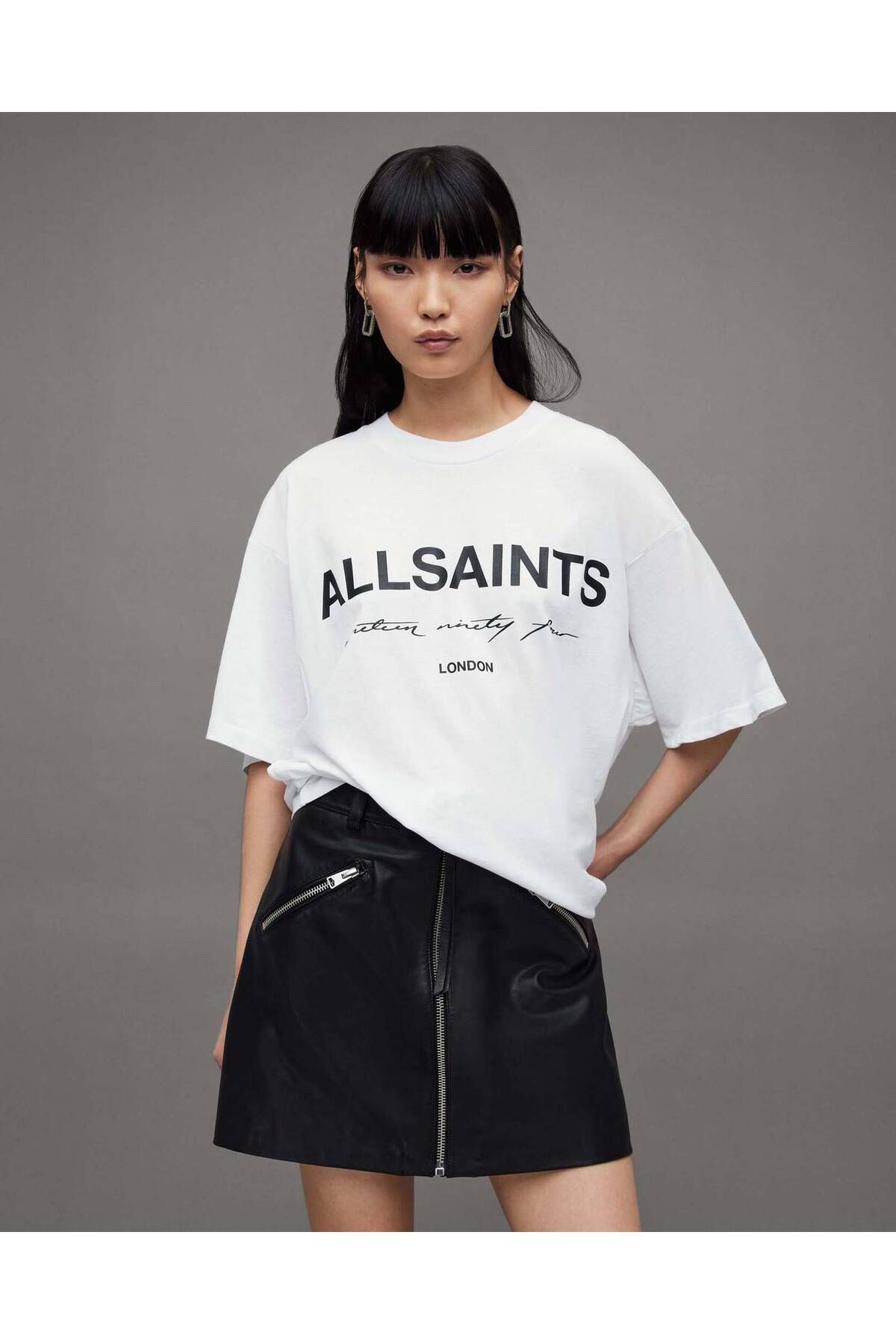 AllSaints Baskılı Oversize Charlie t-Shirt