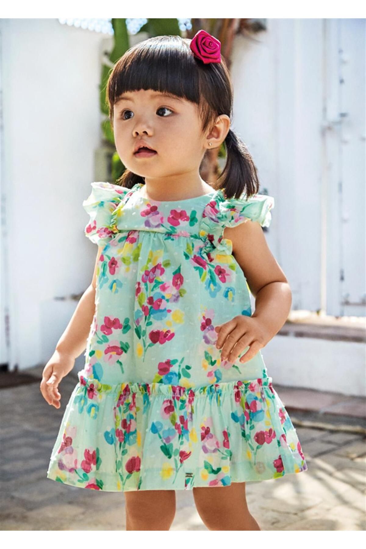 Mayoral Kız Bebek Çiçekli Elbise
