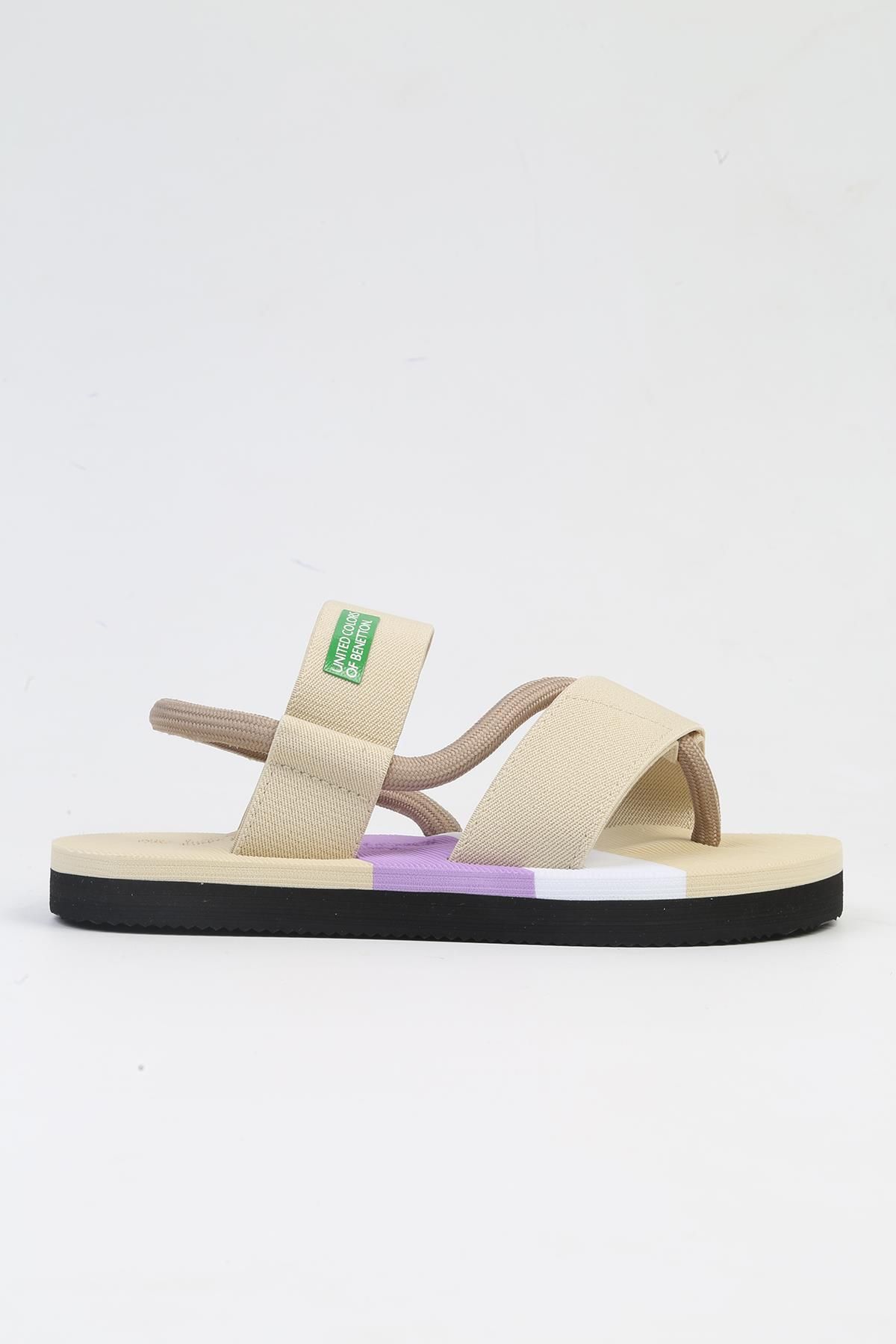 Benetton ® İTHAL Bej Kadın Sandalet BNI-10214