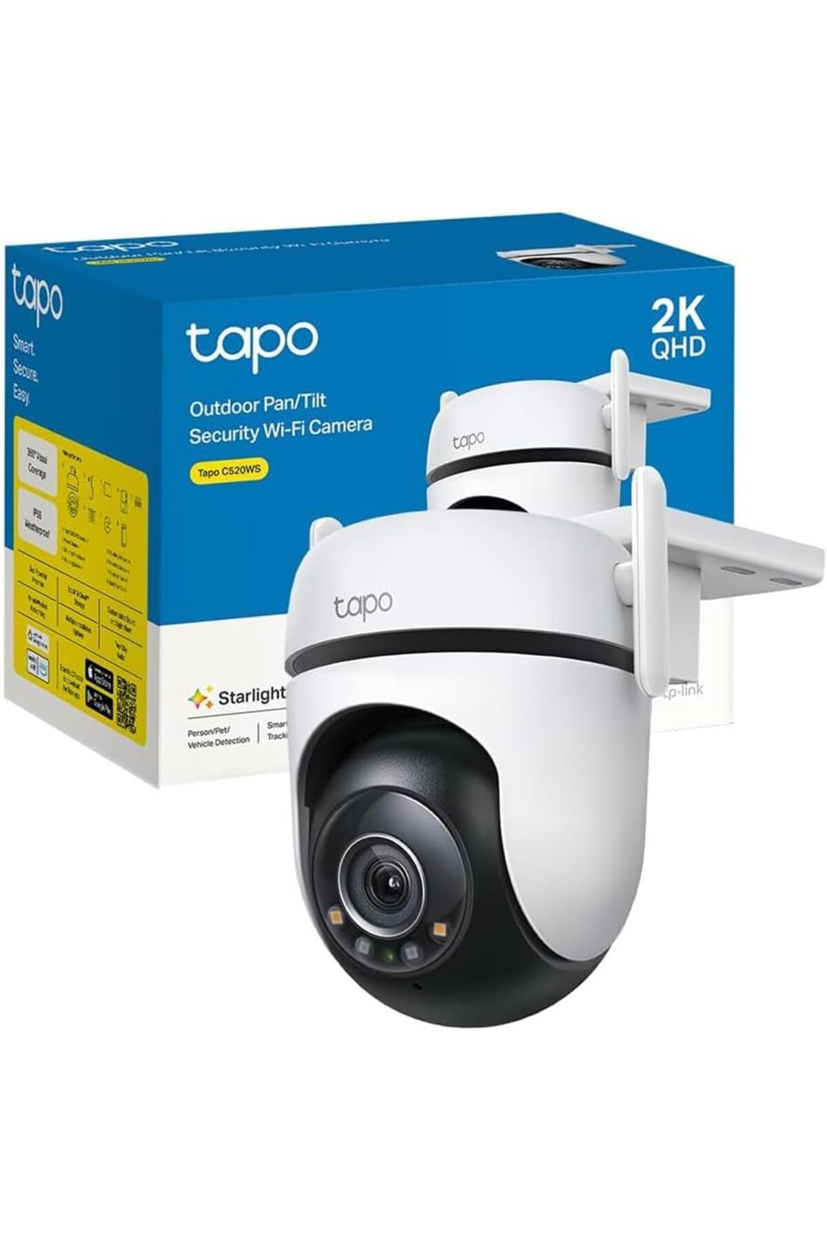 Tp-Link Tapo C520WS 2K QHD Outdoor IP66 Pan/Tilt Wi-Fi Güvenlik Kamerası