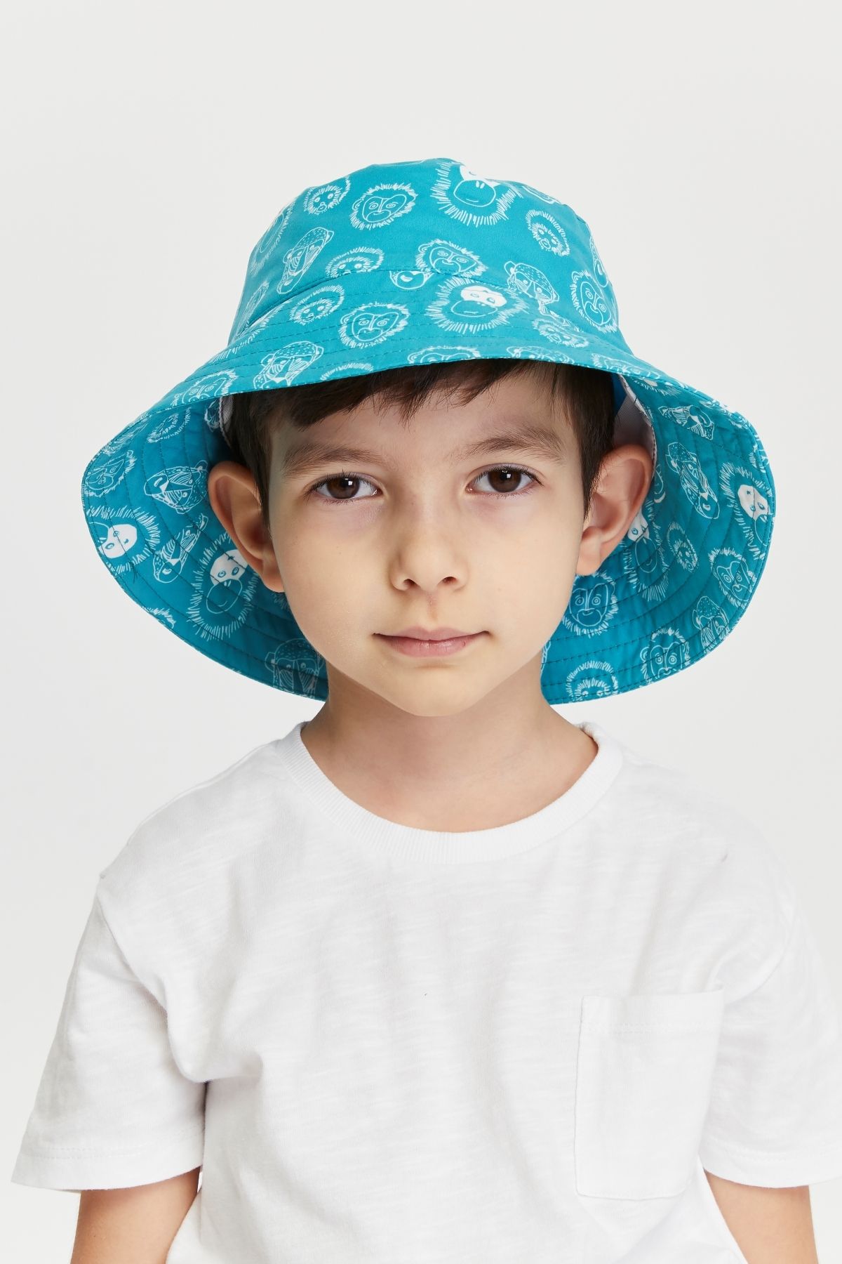 Benittokids Erkek Çocuk Desenli Bucket Şapka 7007