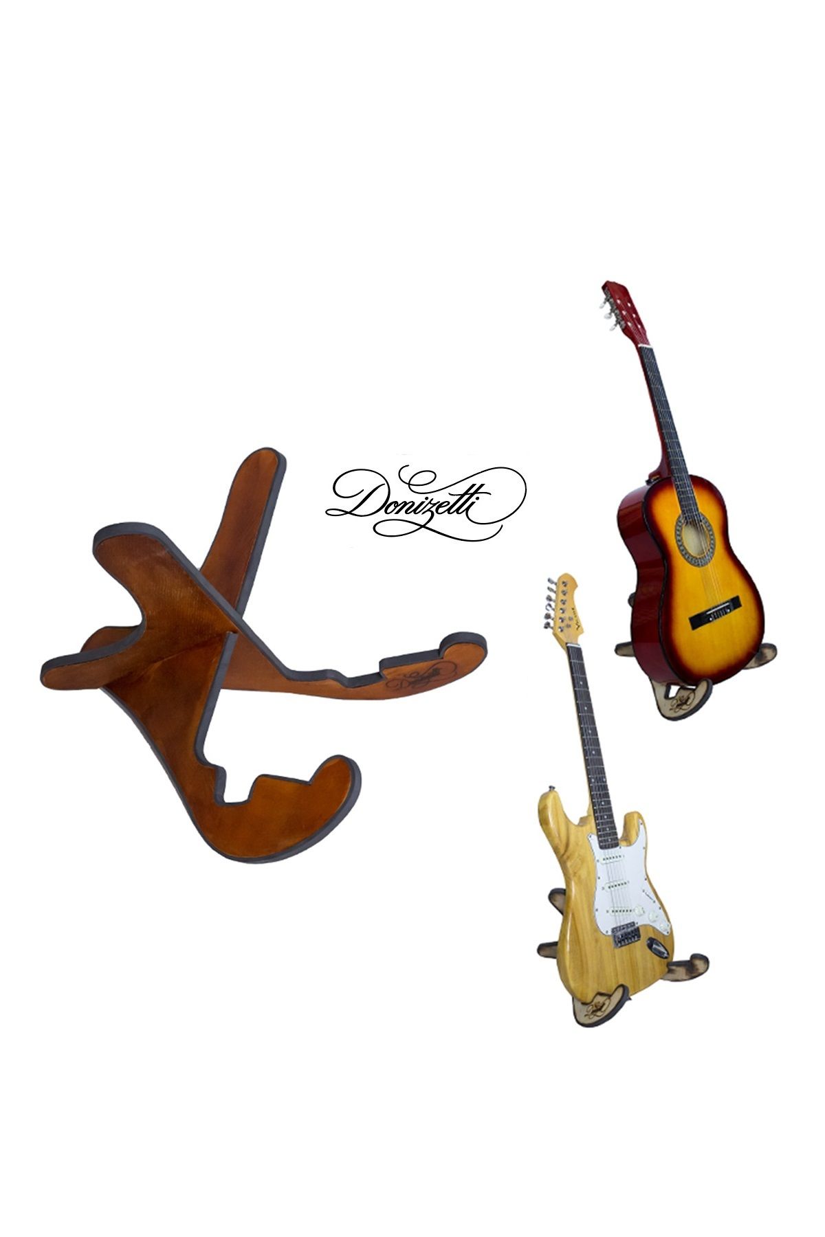 Donizetti Gitaristlerin Tercihi - Klasik - Akustik - Elektro Elektrik Uyumlu Ahşap Gitar Standı