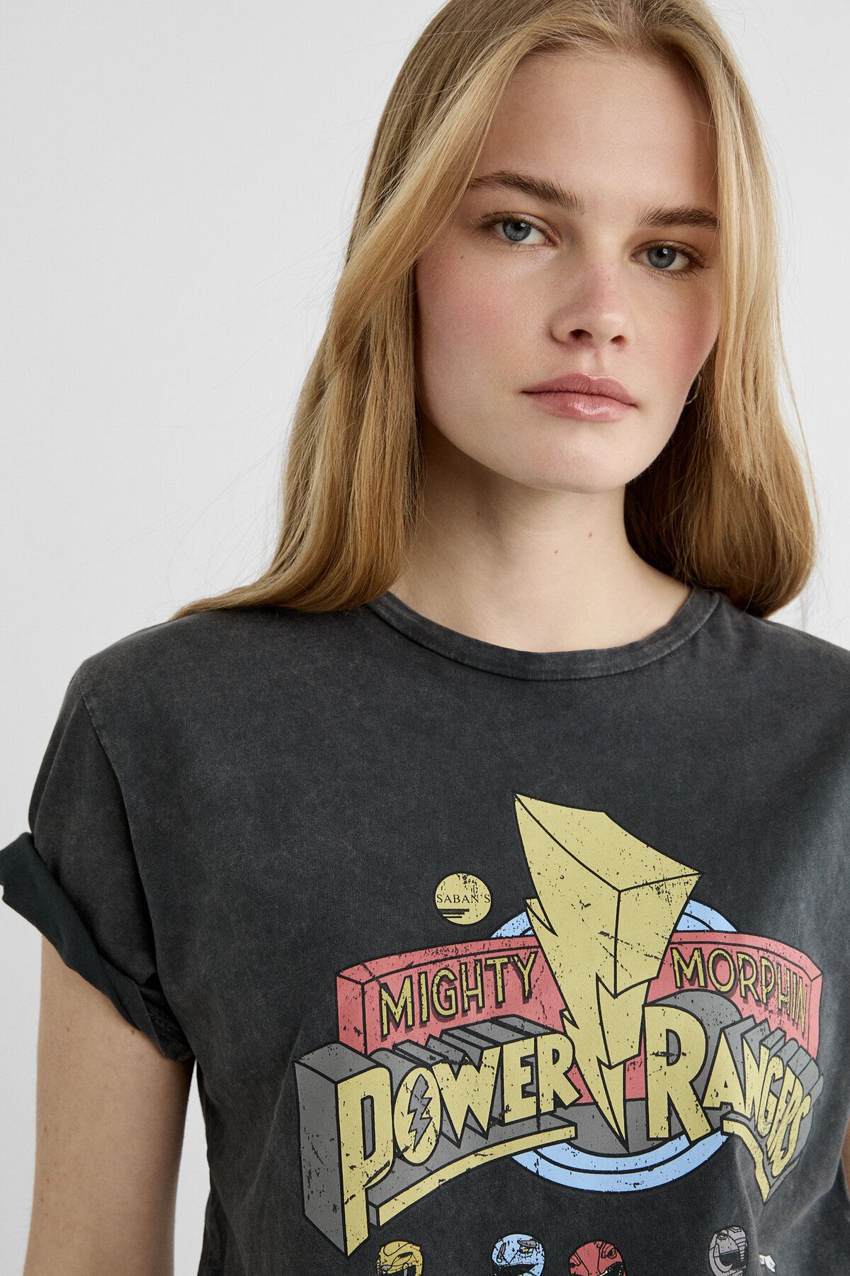 Stradivarius Power Ranger baskılı t-shirt