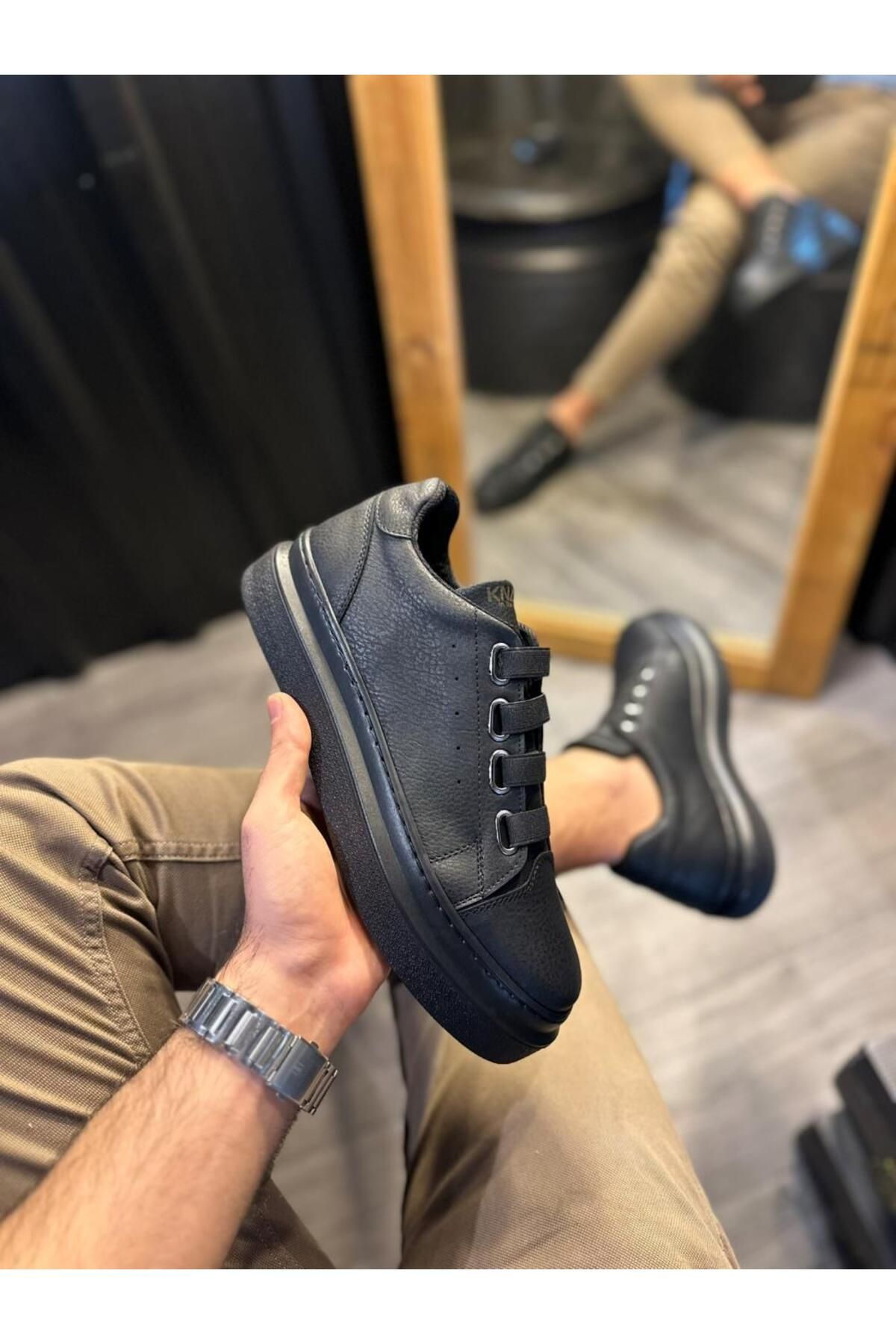 Genel Markalar CLZ941  Günlük Ayakkabı  Siyah (Siyah Taban)