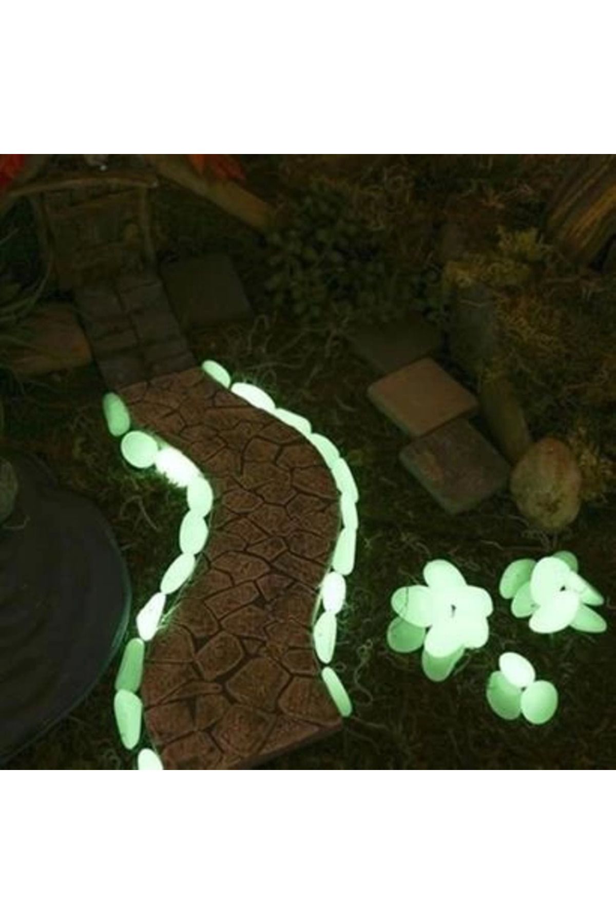 Karaca Arıcılık Gece Karanlıkta Işık Vererek Parlayan Dekoratif Çakıl Taşları