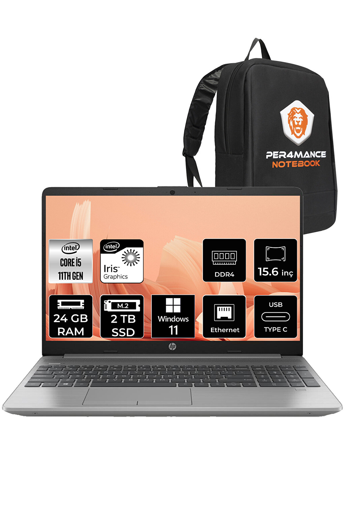 250 G8 i5 1135G7 24GB RAM 2TB SSD 15.6'' FHD W11PRO 853U8ES _91 PER4 ÇANTA
