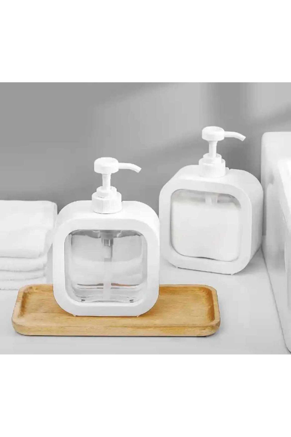 MİMOZA PARK 300 ml Tezgah Üstü Dikdörtgen Banyo Mutfak Sıvı Sabunluk | Banyo Mutfak Bulaşık Lavabo Deterjanlık