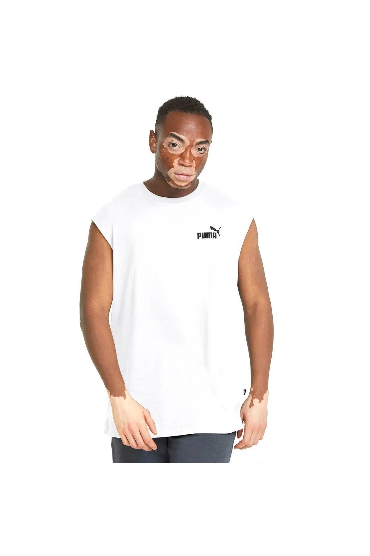 Puma Essential Erkek Beyaz Günlük Spor Tshirt