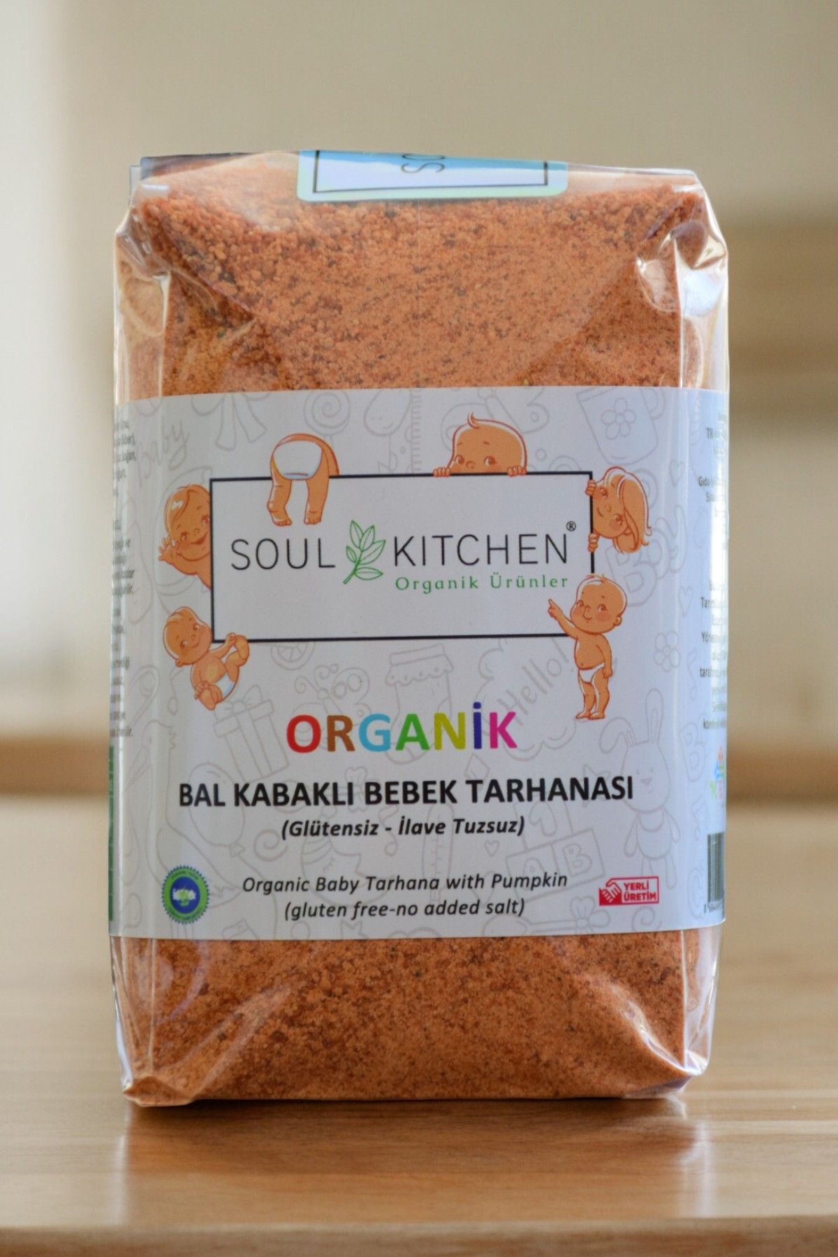 Soul Kitchen Organik Ürünler Organik Bal Kabaklı Bebek Tarhanası 250gr (Glütensiz) (İlave Tuzsuz)