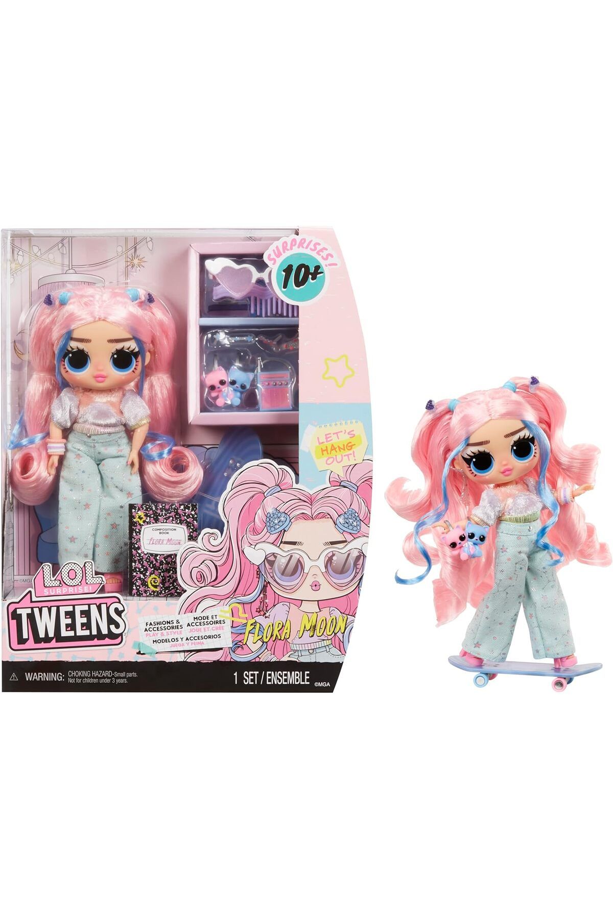 Barbie LOL Sürpriz Tweens Moda Bebeği Flora Moon, 10'dan Fazla Sürpriz ve Muhteşem Aksesuarlarla