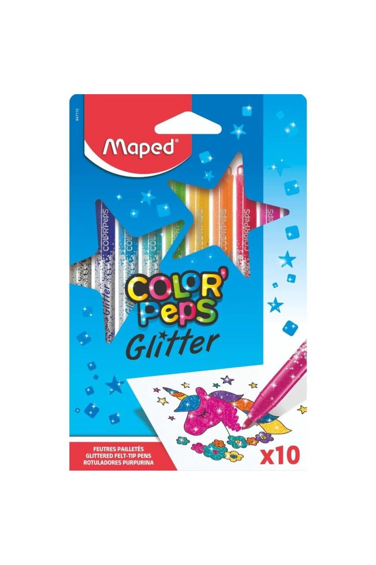 Maped Keçeli Kalem Color'peps Glitter 10 Lu
