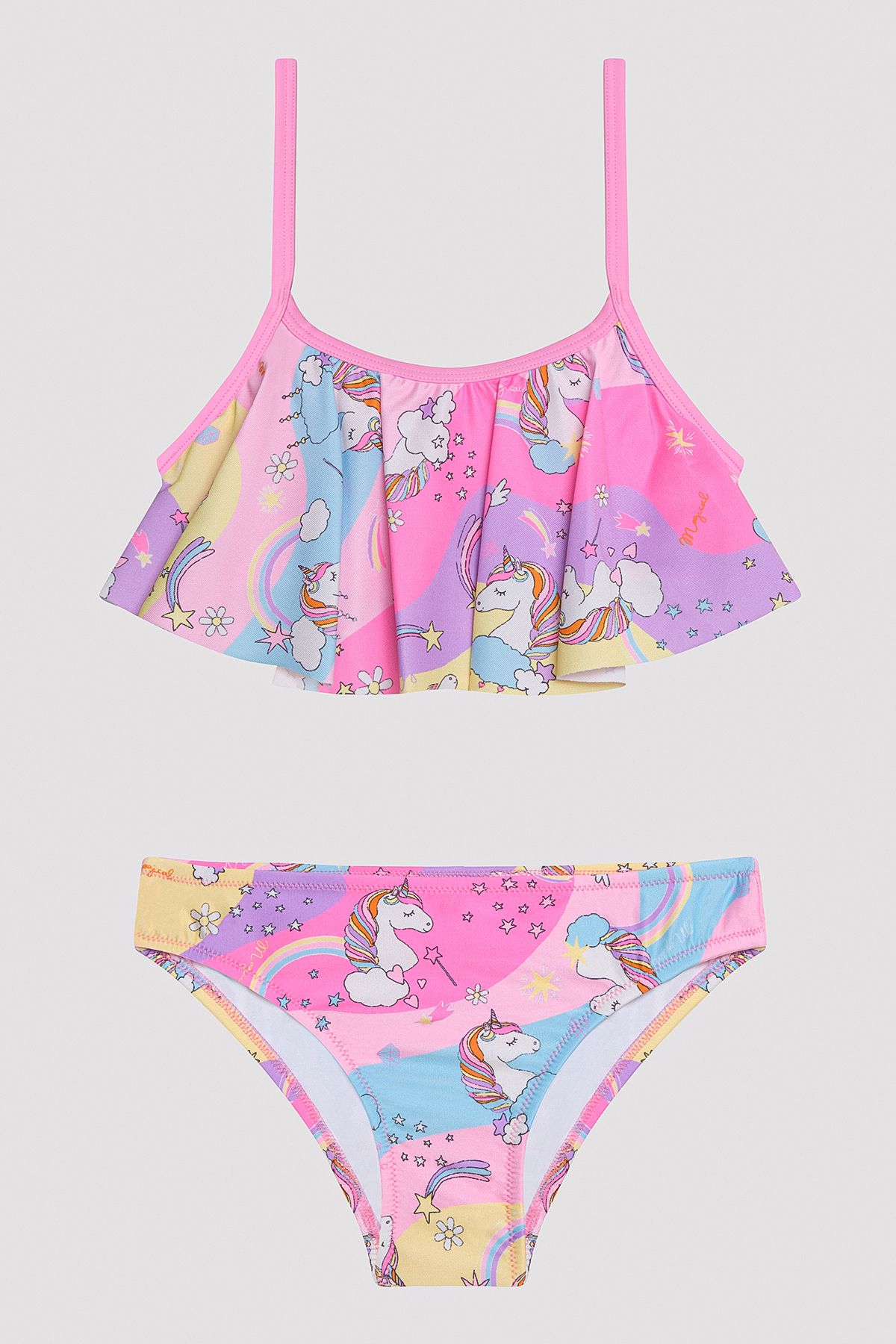 Penti Kız Çocuk Unicorn Bandeau Çok Renkli Bikini Takımı