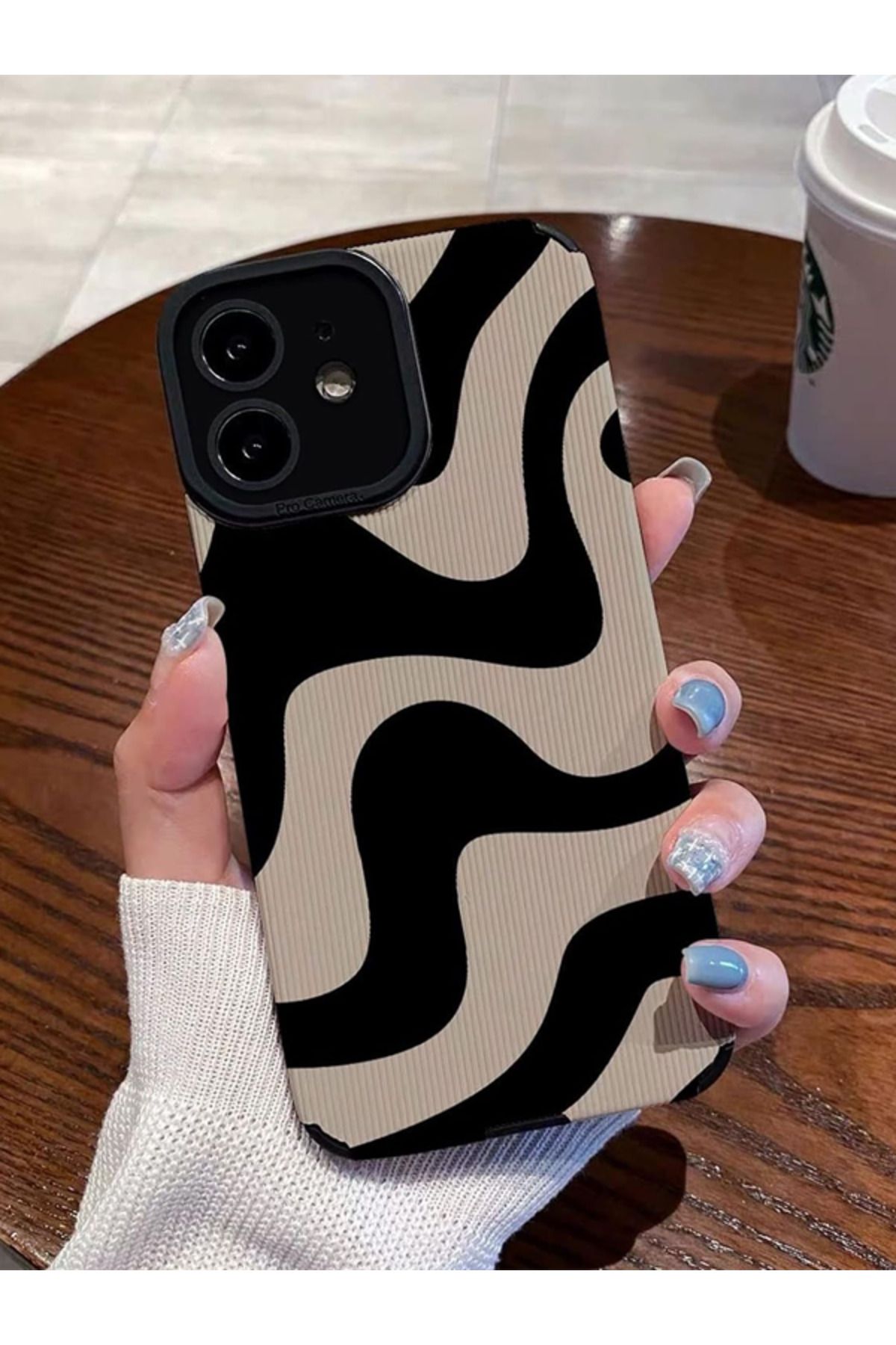 KVK PRİVACY iPhone 11 ile uyumlu Kılıf Sevimli Zebra Çizgili Kamera Korumalı Estetik Zarif Yumuşak Silikon Kapak