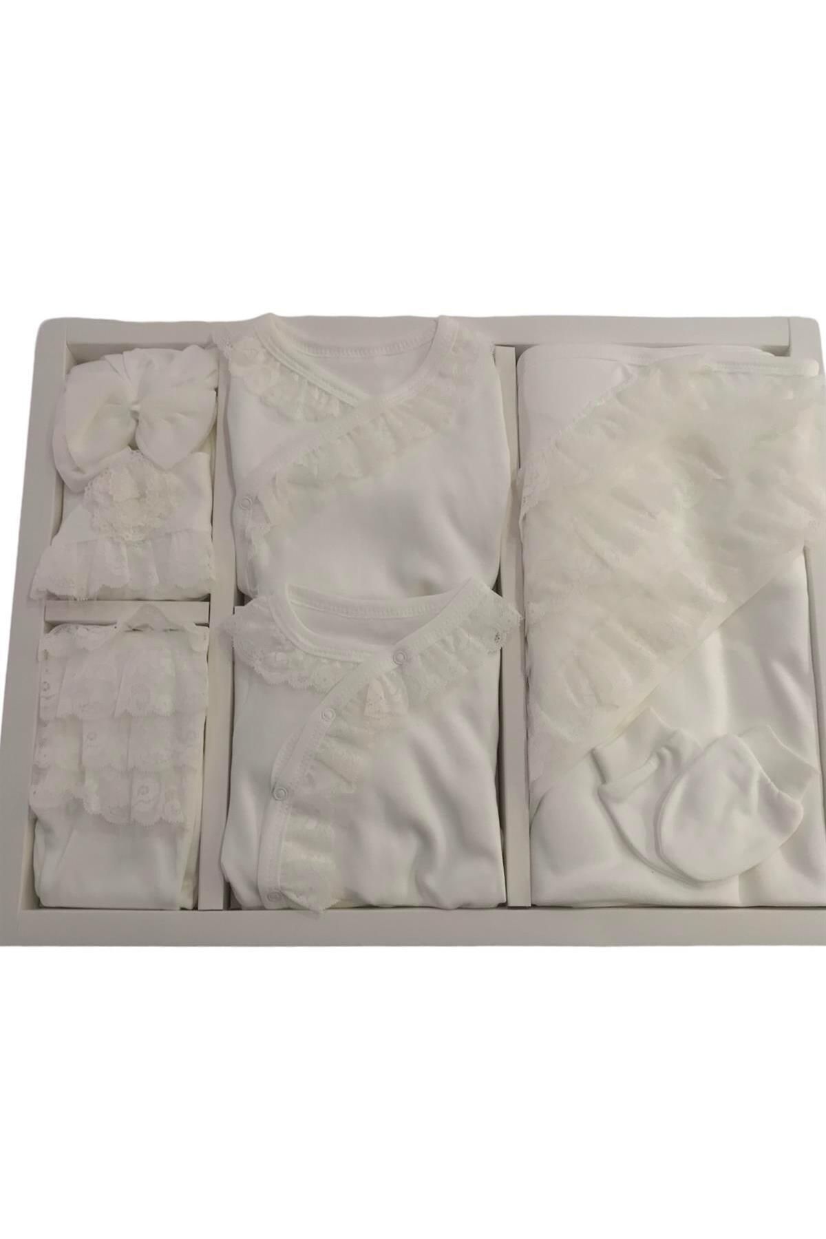 Tiffany Hastane Çıkışı 10lu Güpürlü Basic Theme Beyaz