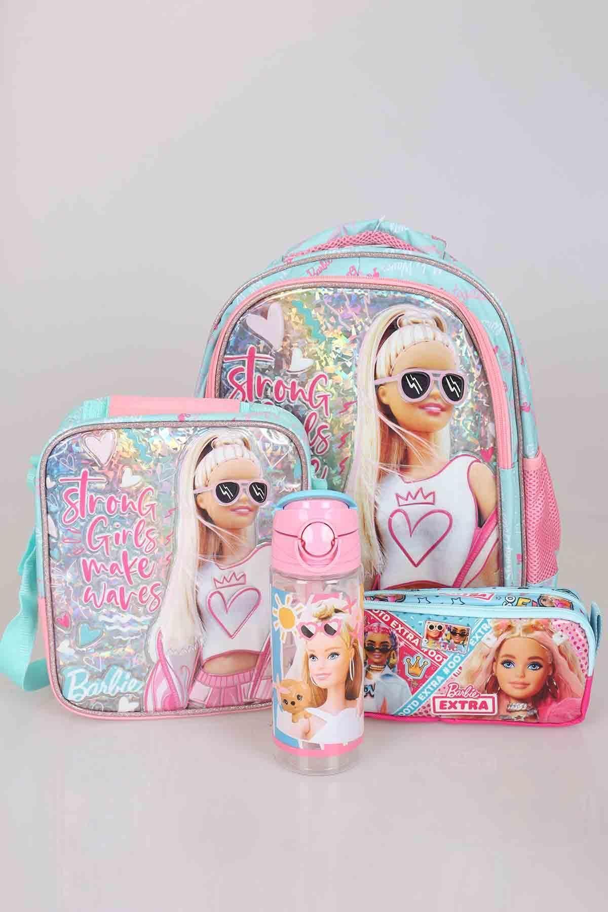 Barbie LİSANSLI BARBIE ANAOKUL, BESLENME VE KALEM ÇANTASI İLE MATARA SETİ