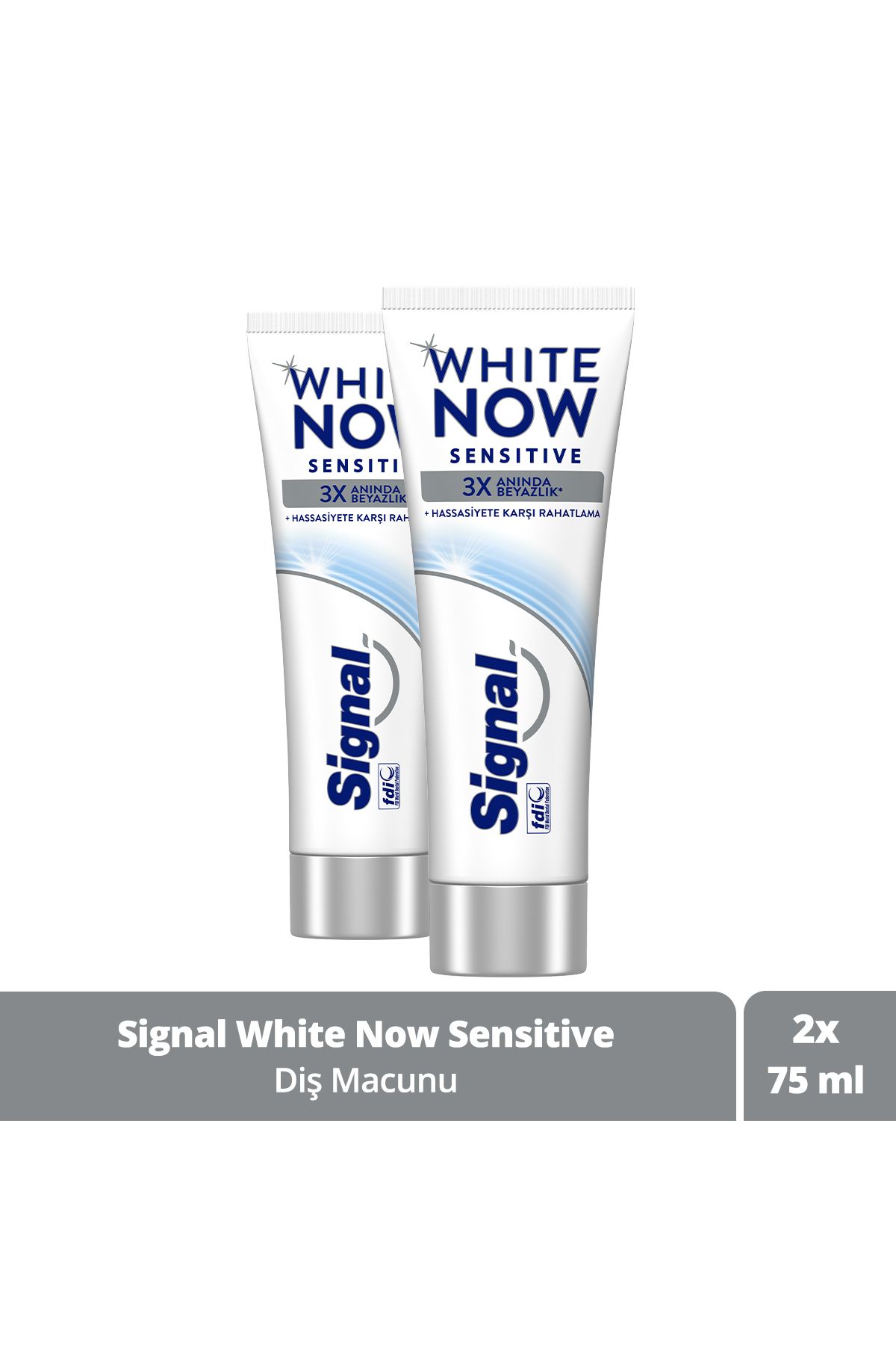 Signal White Now Sensitive Hassas Dişler Için Beyazlatıcı Diş Macunu 75ml X2