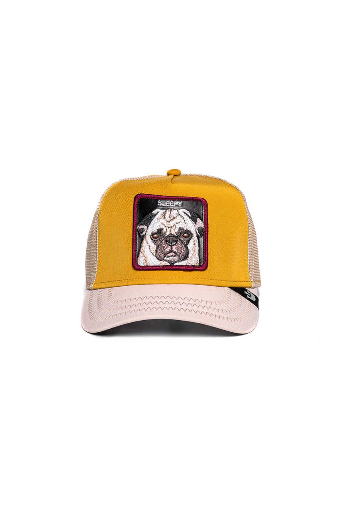 Goorin Bros Nap Life ( Pug Köpek Figürlü ) Şapka 101-0404 Sarı Standart
