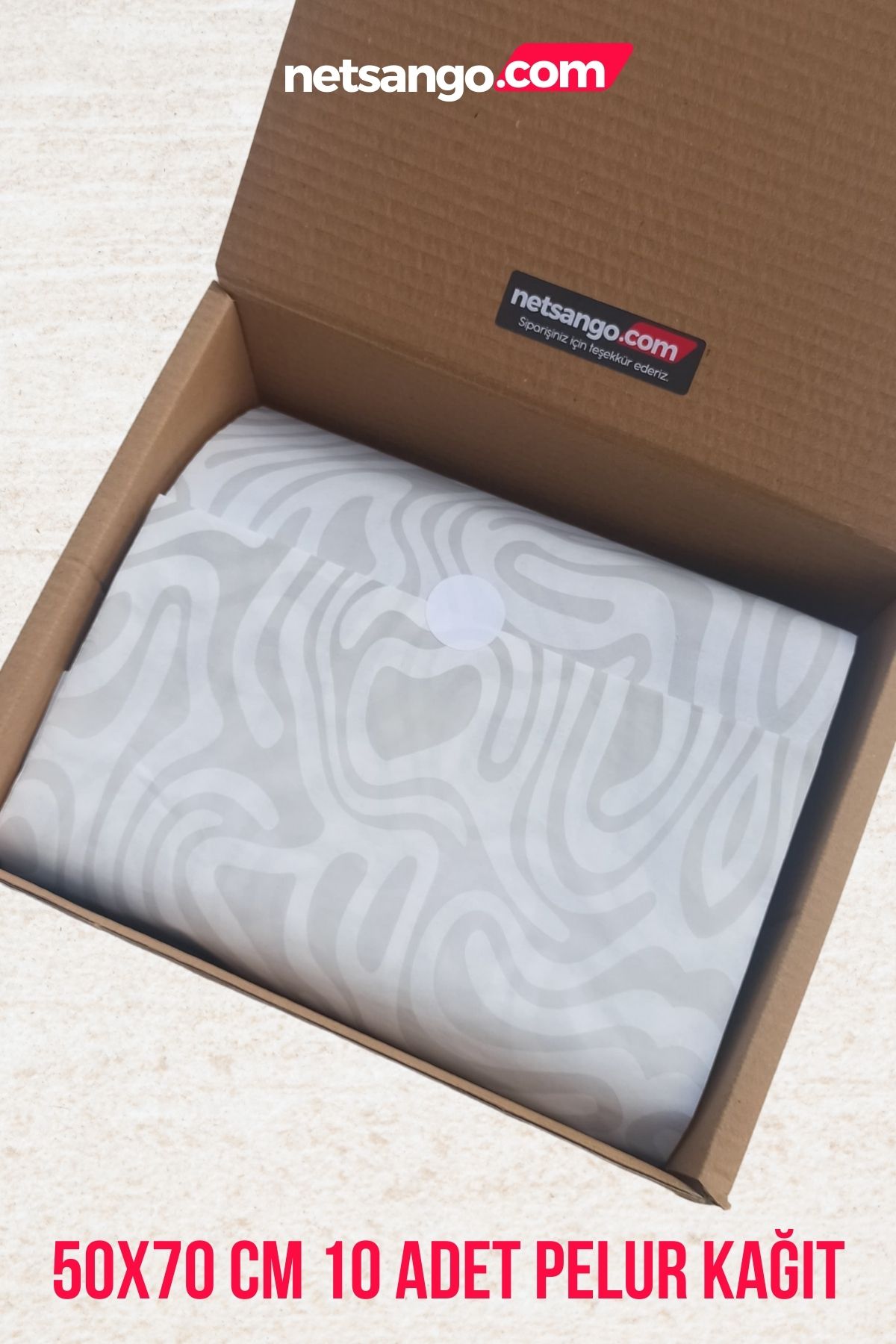 Netsan Etiket Zebra Desenli 50x70cm 10 Adet Pelur Kağıdı